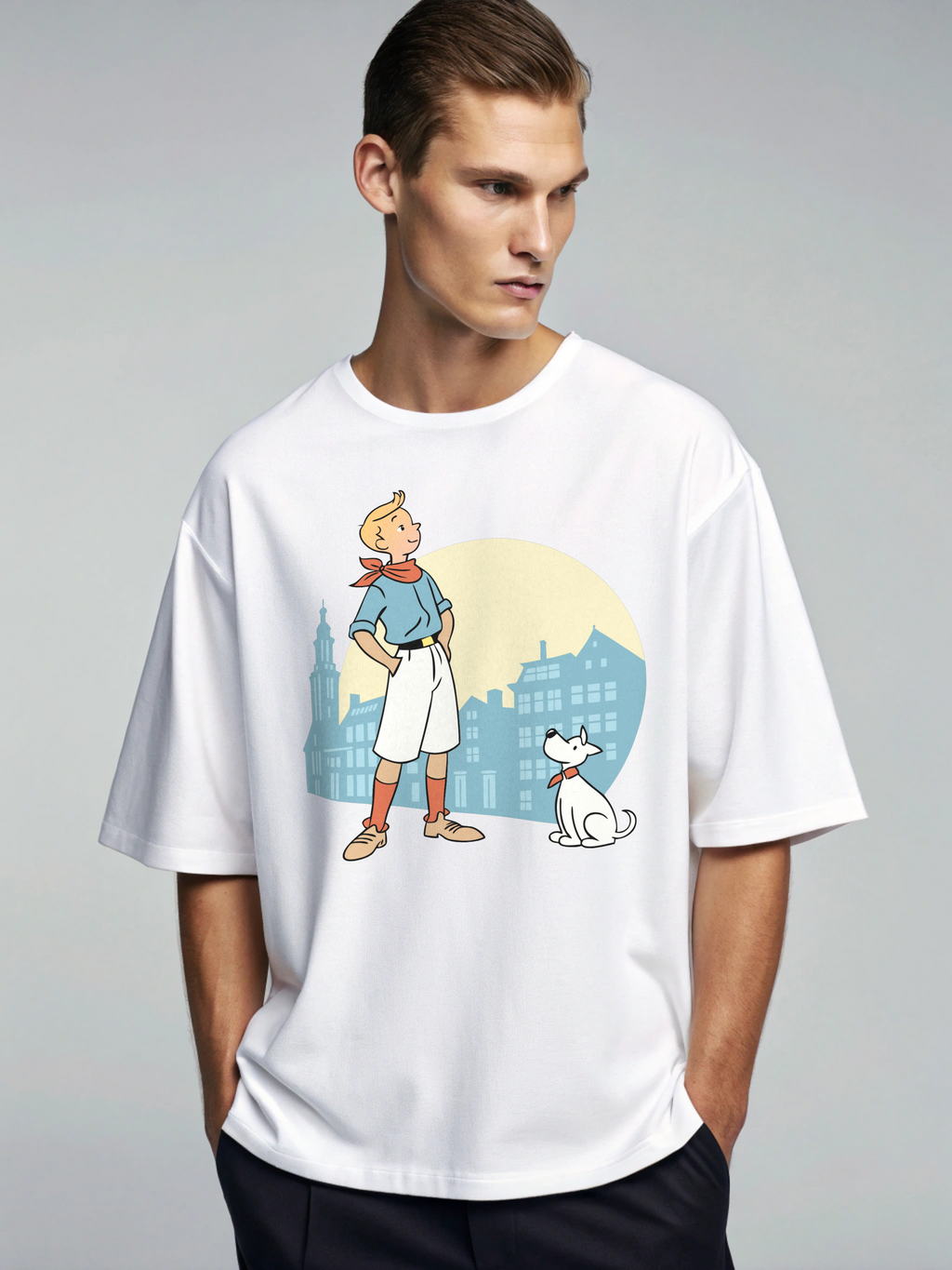 Tintin & Snowy Adventure Oversized T-Shirt