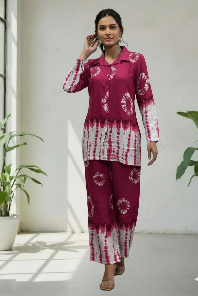 Verdant Flow Printed Cotton Co-ord Set