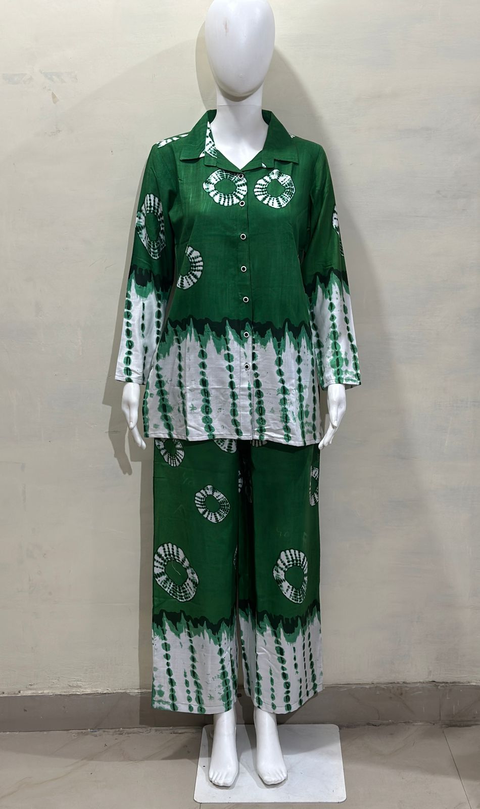 Verdant Flow Printed Cotton Co-ord Set