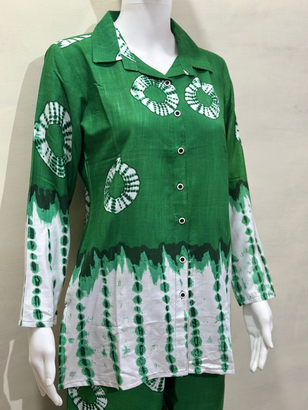 Verdant Flow Printed Cotton Co-ord Set