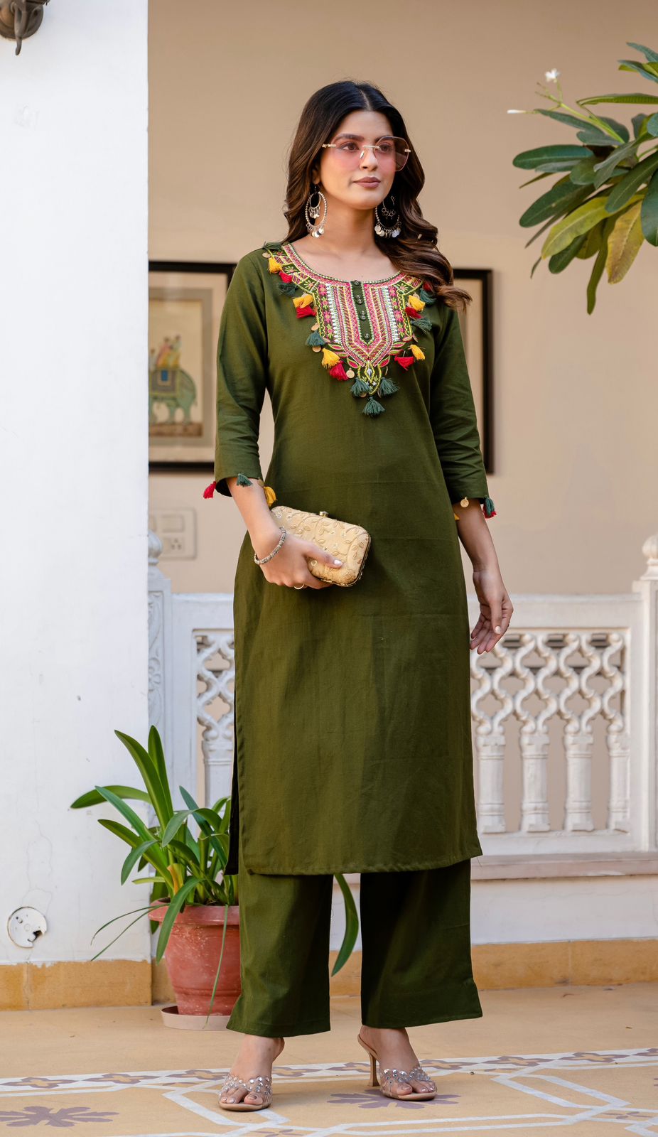 Aaranya Utsav Cotton Kurta Set
