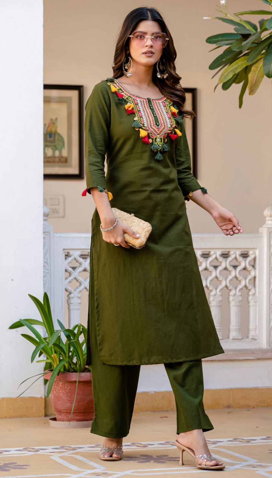 Aaranya Utsav Cotton Kurta Set