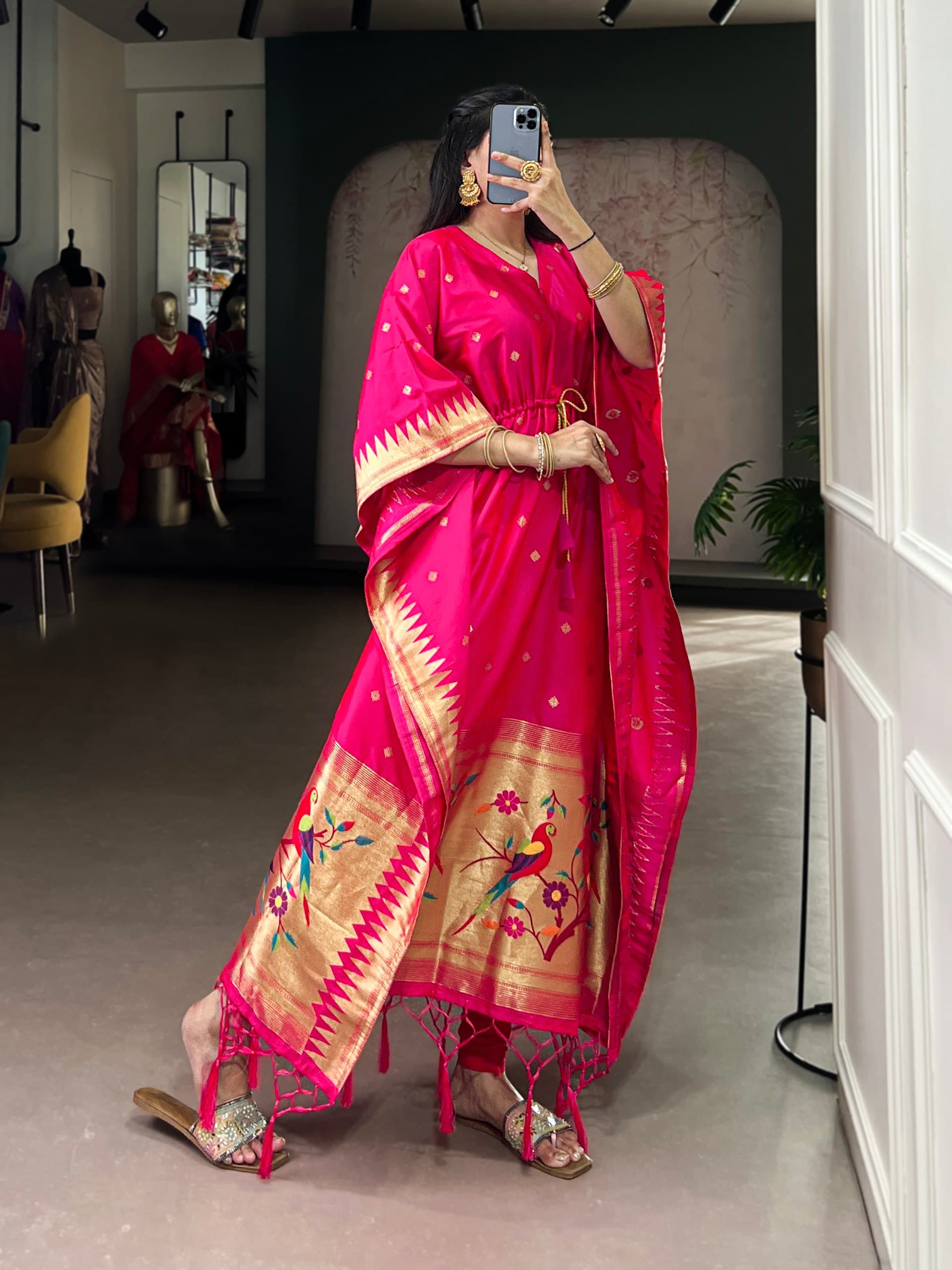 The Rani Pushpa Paithani Kaftan