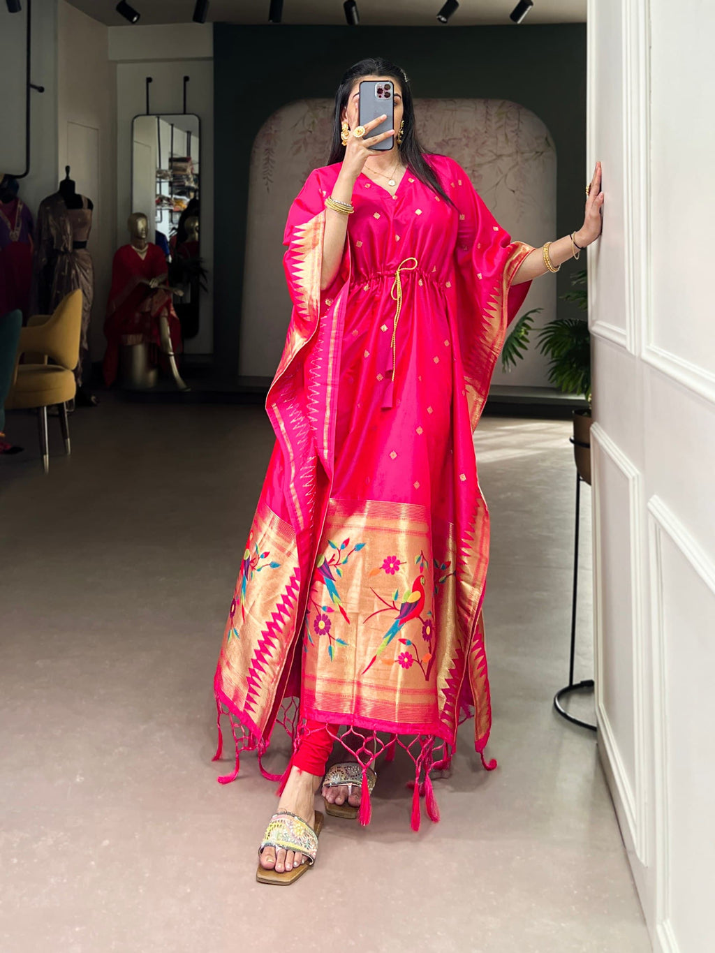 The Rani Pushpa Paithani Kaftan