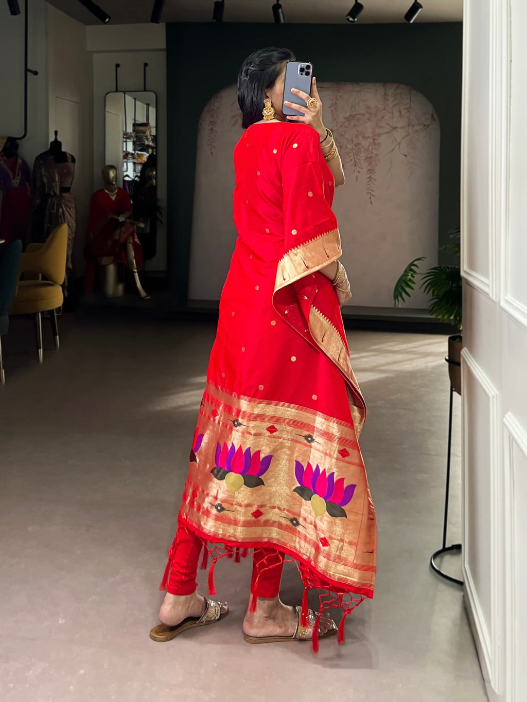 The Kumkuma Paithani Kaftan