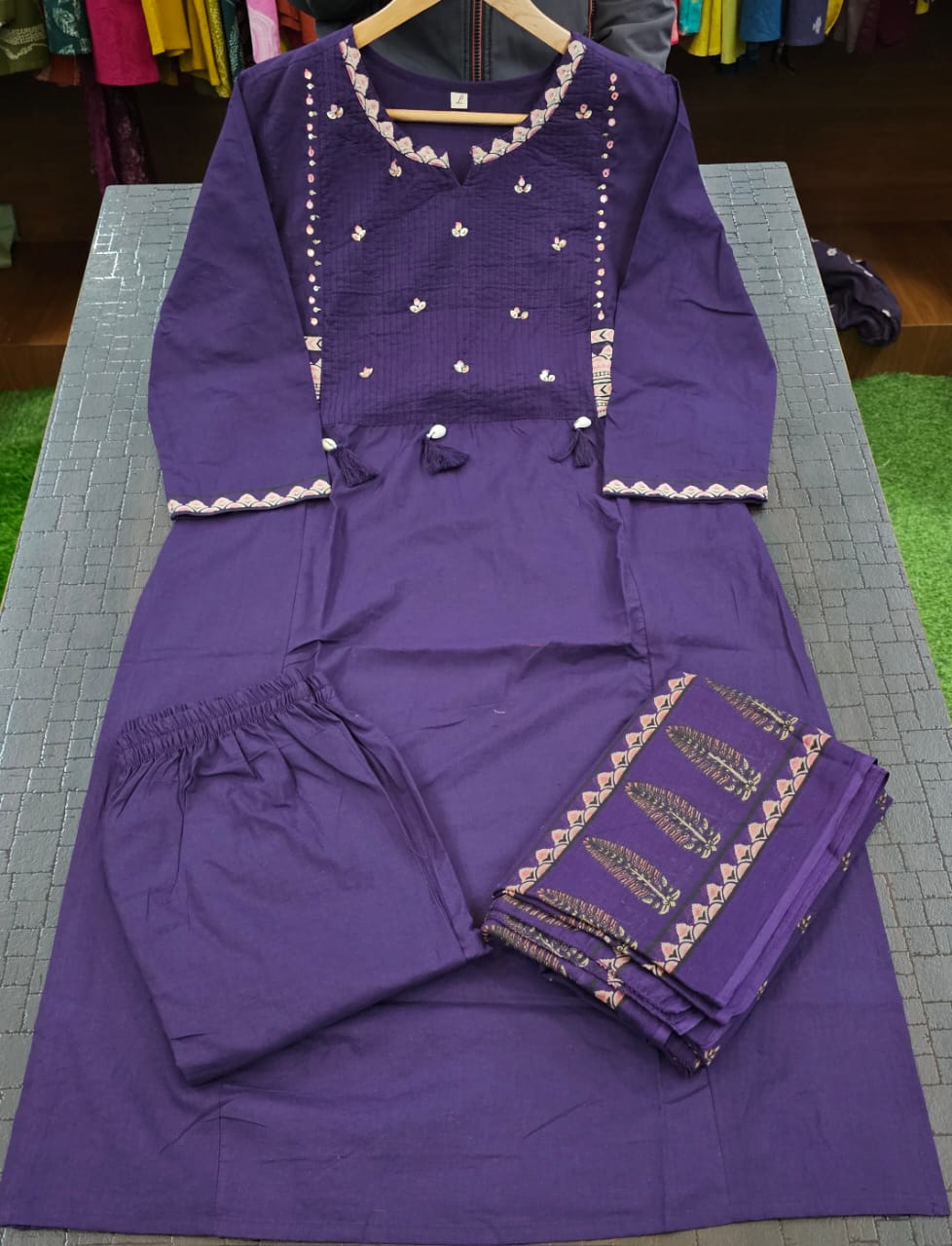 Kesari Laher Cotton Kurta Set