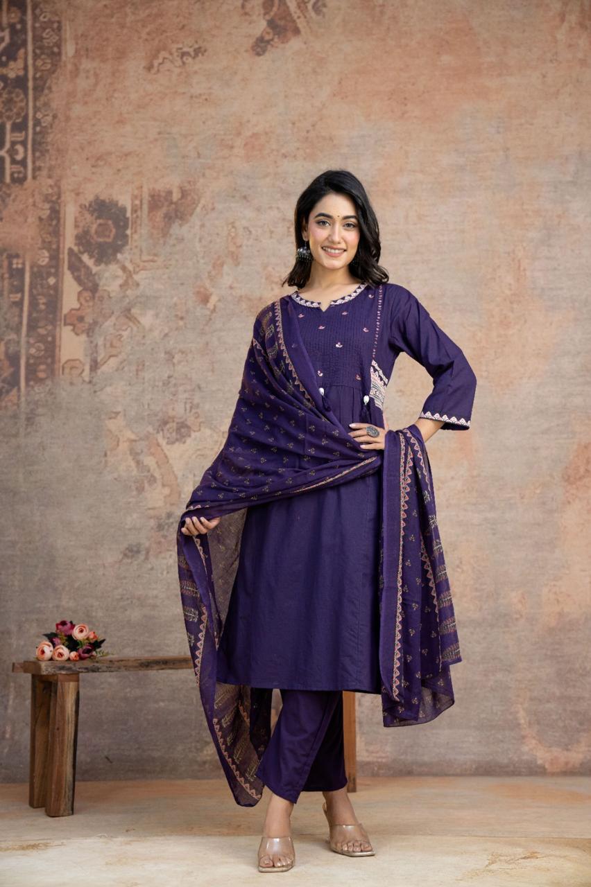 Kesari Laher Cotton Kurta Set