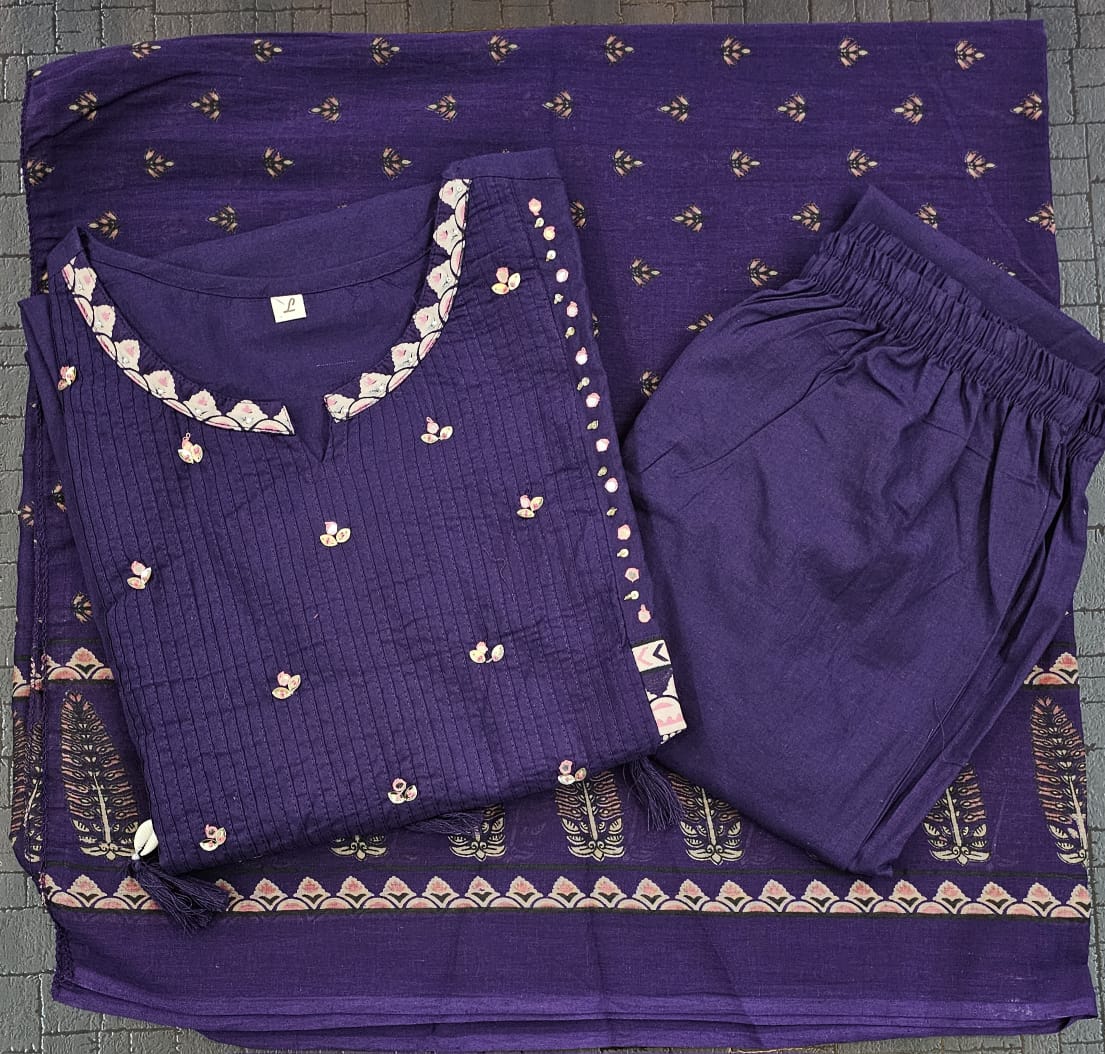 Kesari Laher Cotton Kurta Set