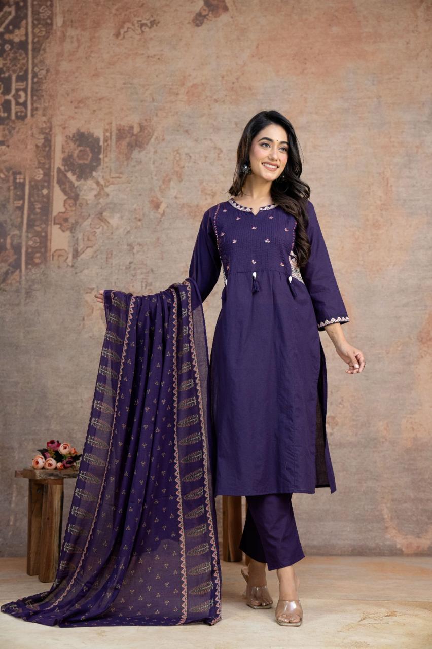 Kesari Laher Cotton Kurta Set