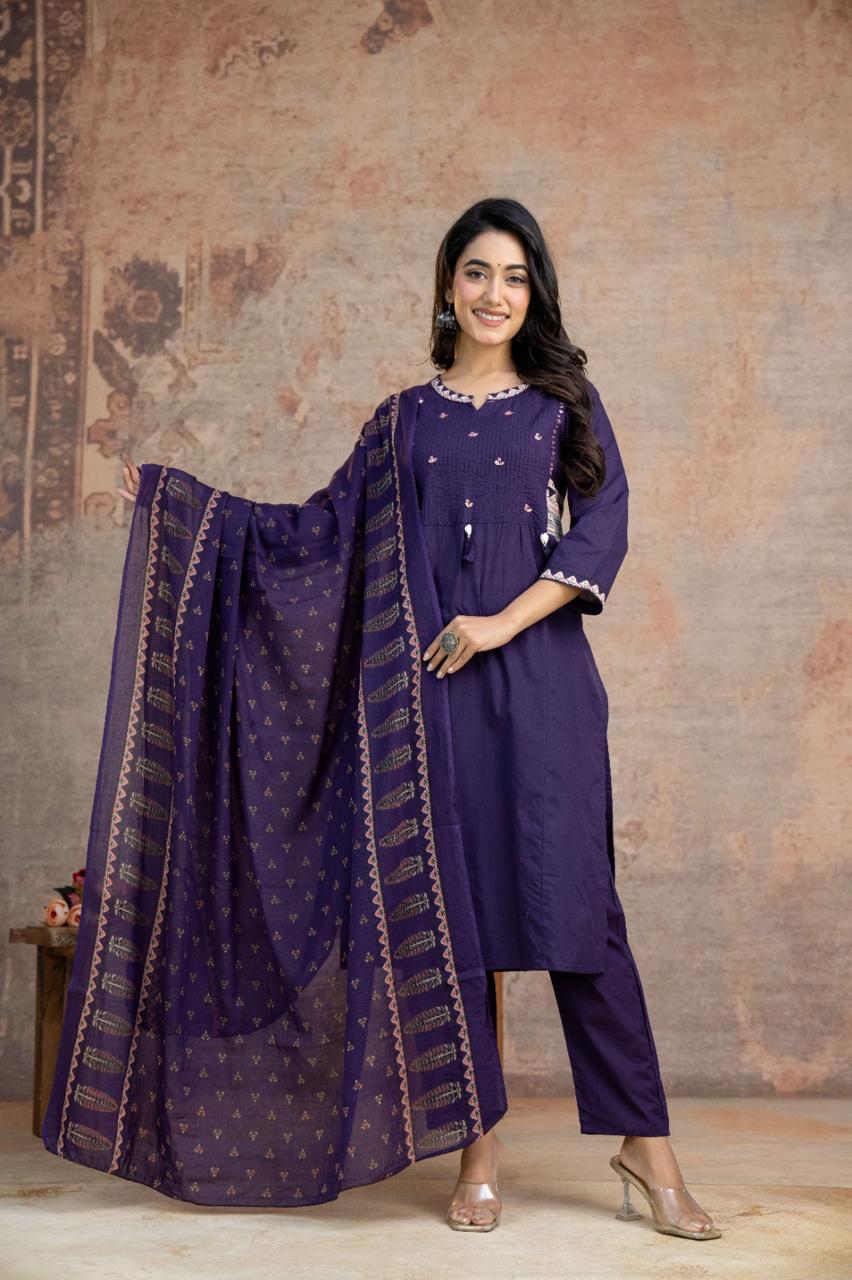 Kesari Laher Cotton Kurta Set