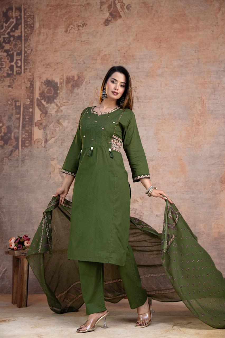 Kesari Laher Cotton Kurta Set