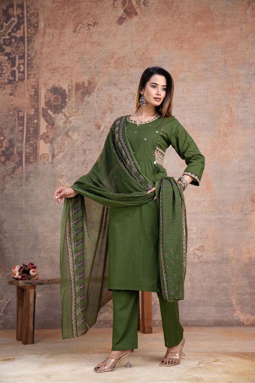 Kesari Laher Cotton Kurta Set