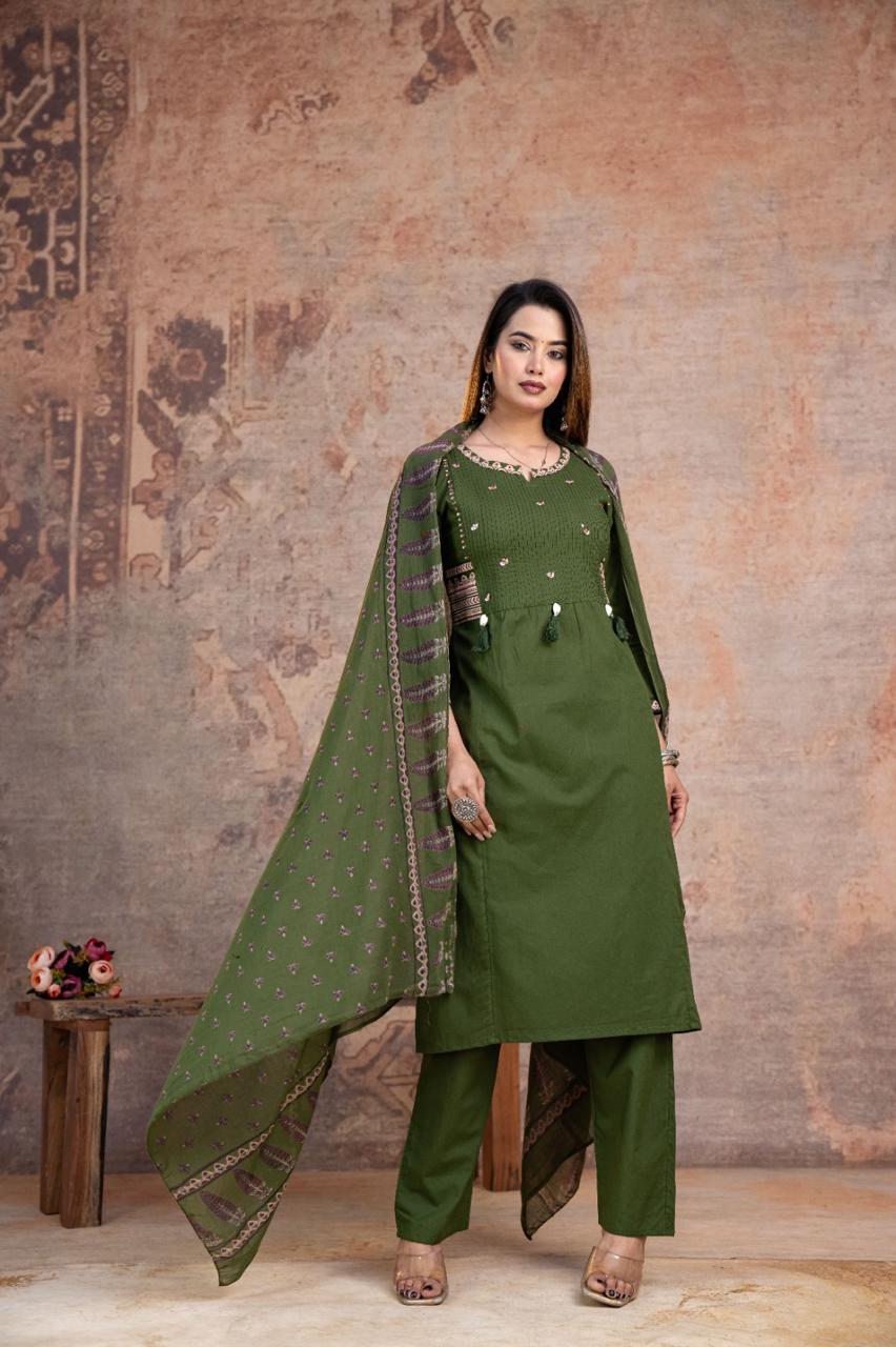 Kesari Laher Cotton Kurta Set