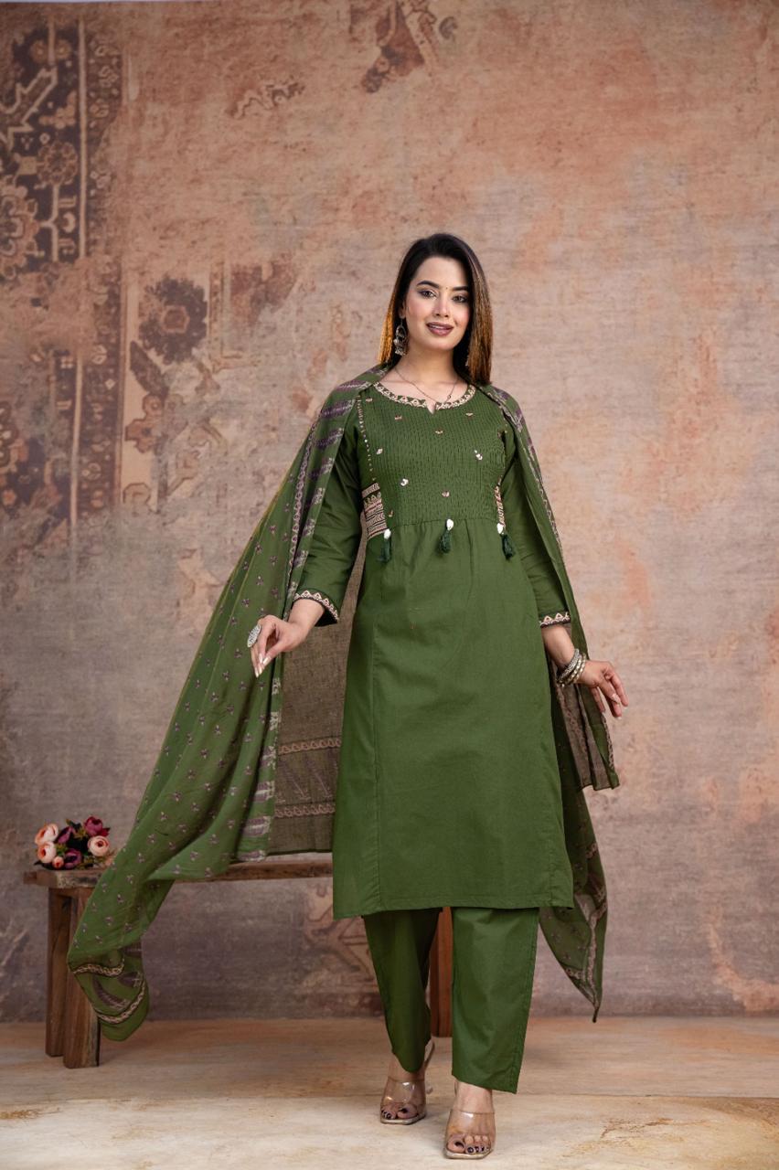 Kesari Laher Cotton Kurta Set
