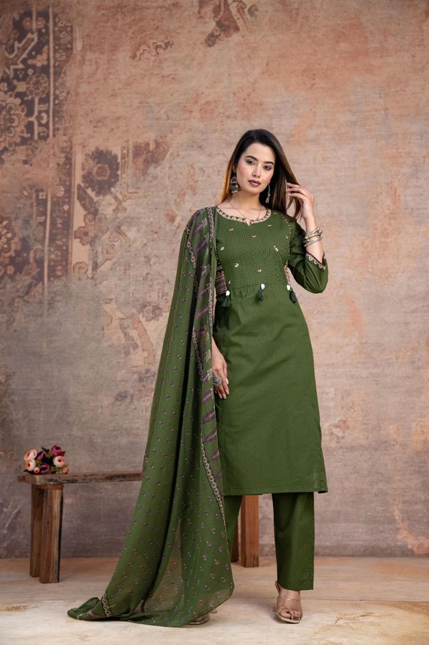 Kesari Laher Cotton Kurta Set
