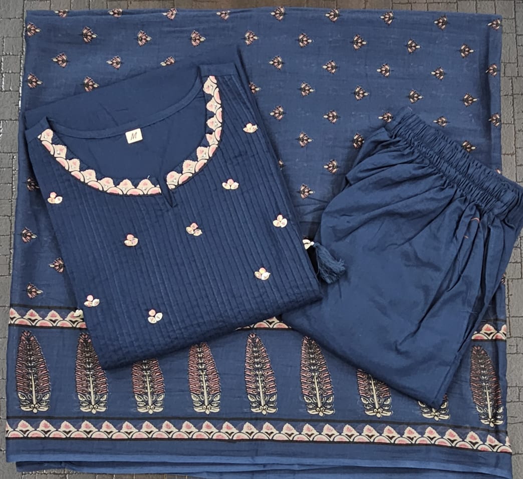 Kesari Laher Cotton Kurta Set