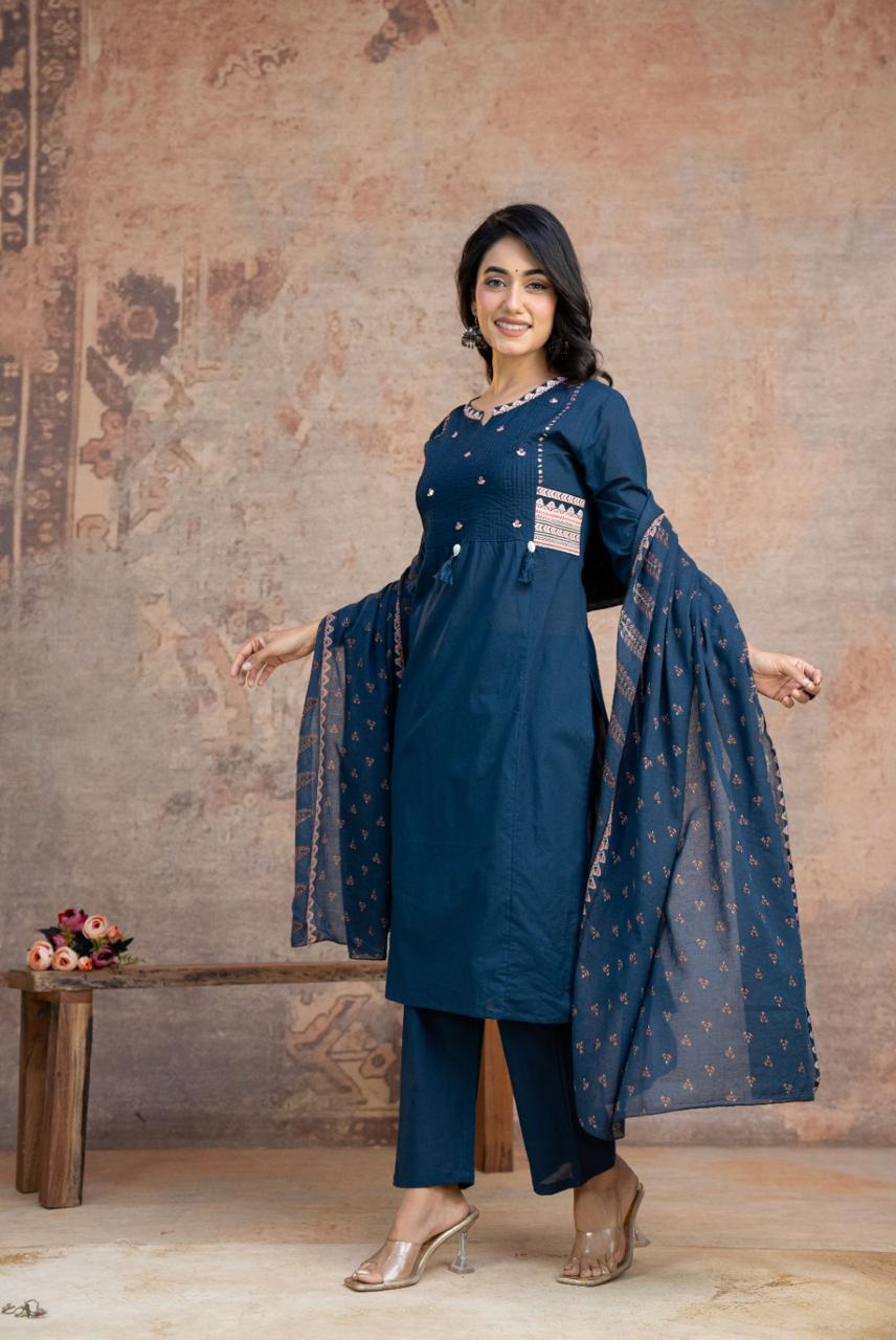Kesari Laher Cotton Kurta Set