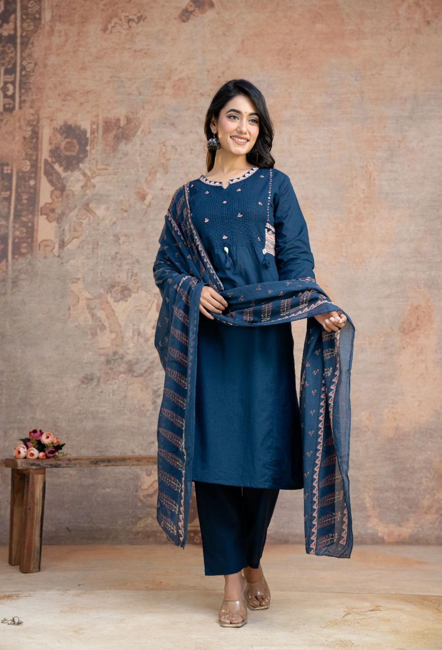Kesari Laher Cotton Kurta Set