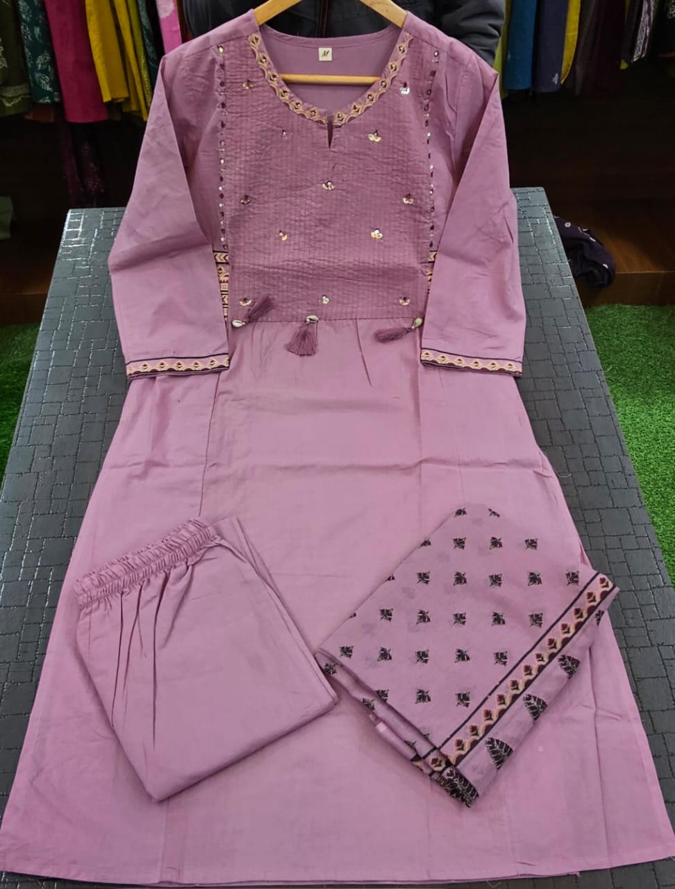 Kesari Laher Cotton Kurta Set