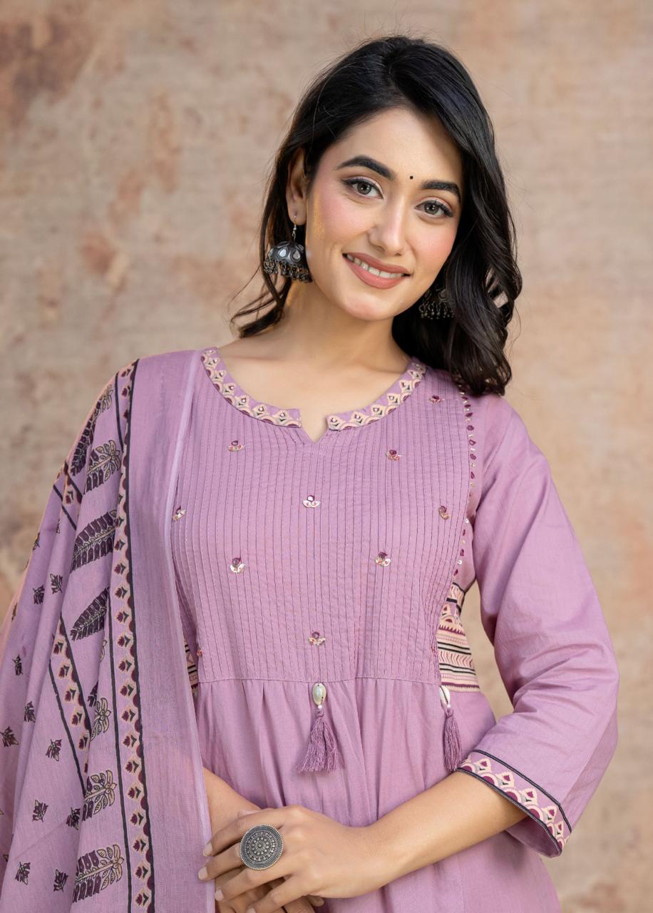 Kesari Laher Cotton Kurta Set