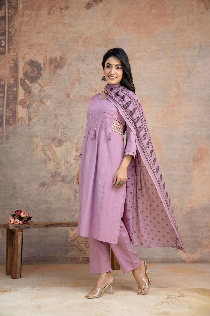 Kesari Laher Cotton Kurta Set
