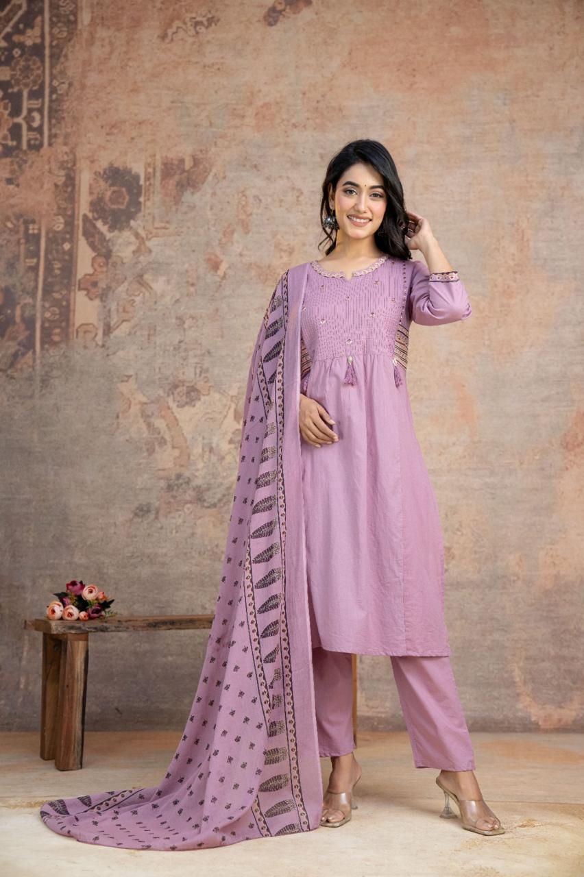 Kesari Laher Cotton Kurta Set