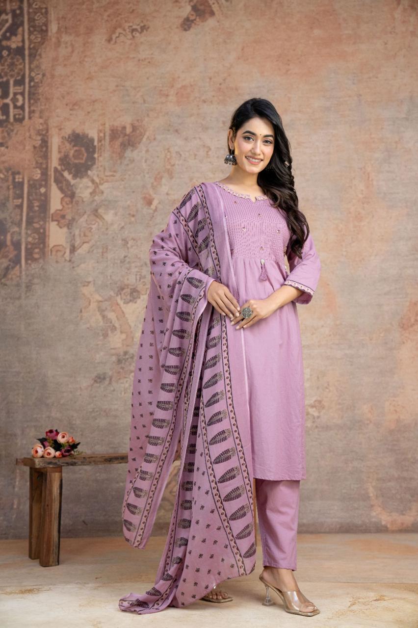 Kesari Laher Cotton Kurta Set