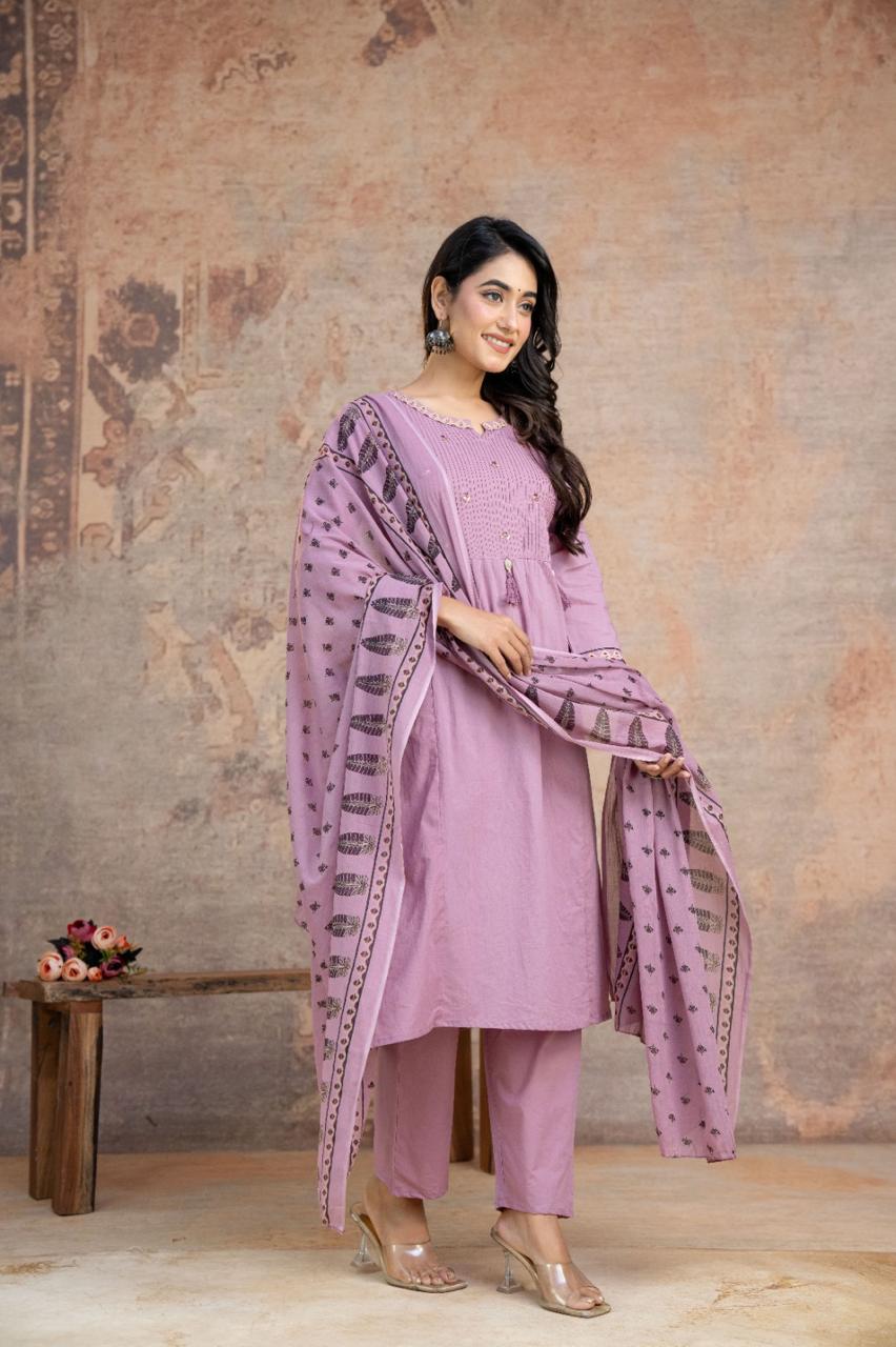 Kesari Laher Cotton Kurta Set