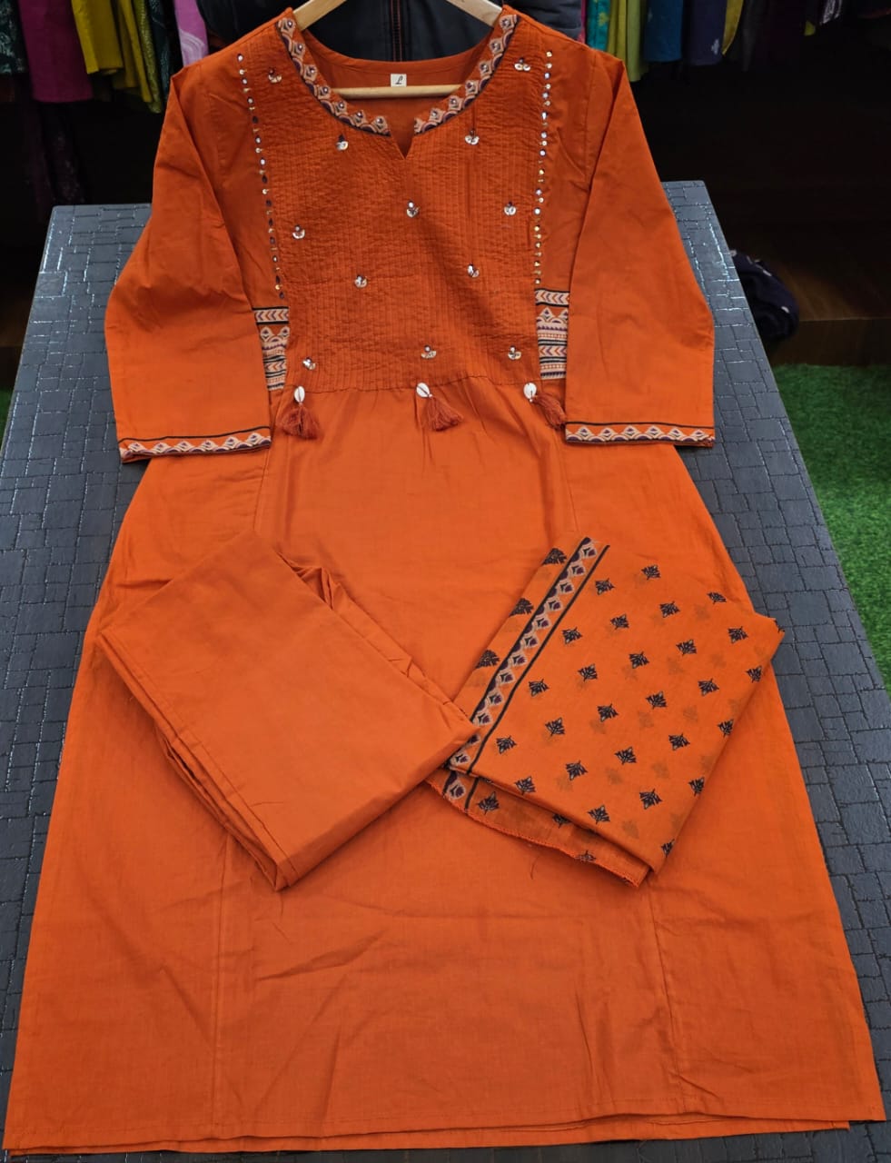 Kesari Laher Cotton Kurta Set