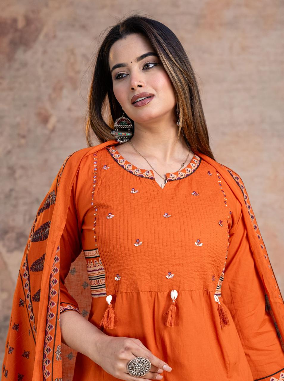 Kesari Laher Cotton Kurta Set