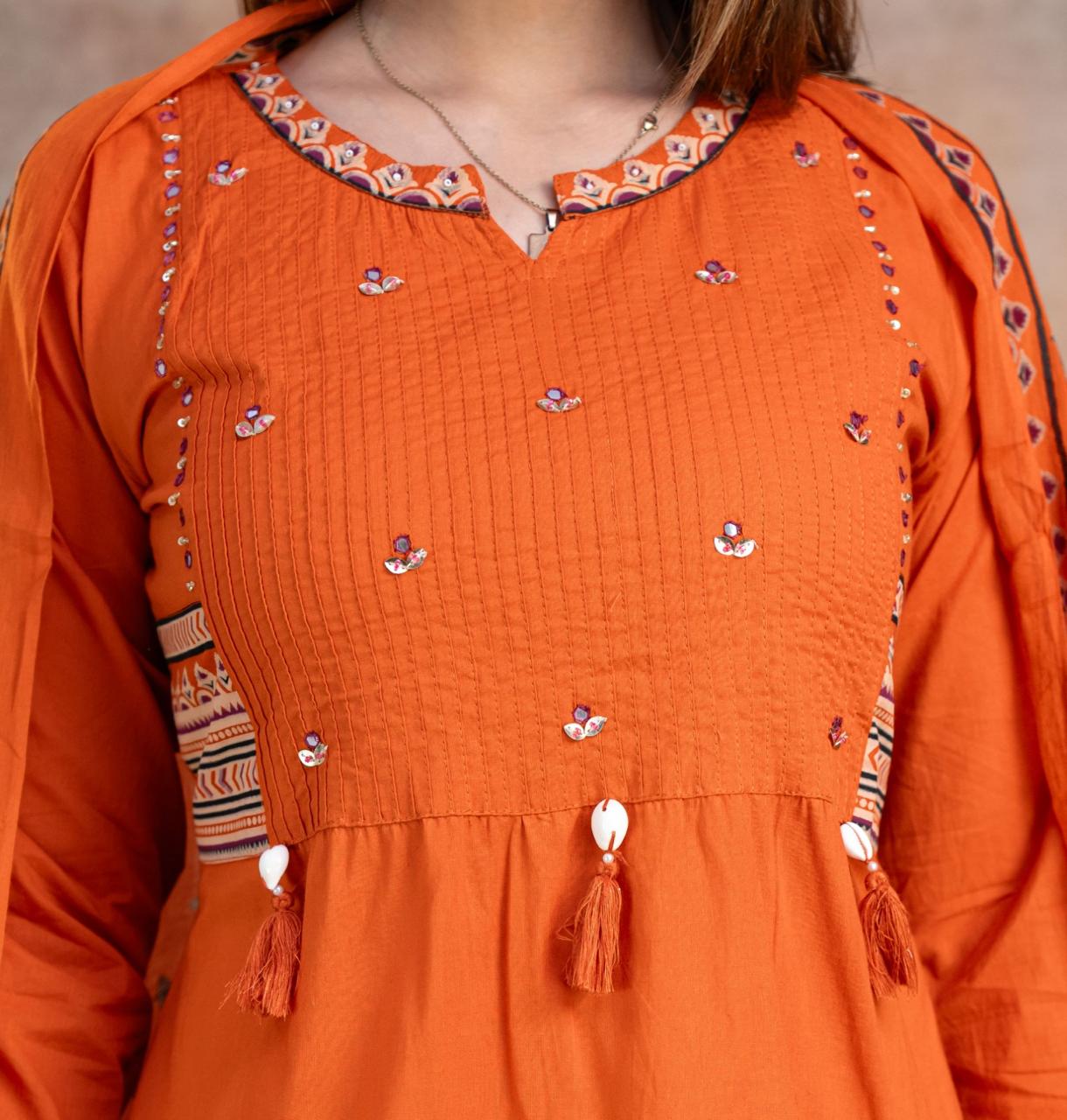 Kesari Laher Cotton Kurta Set