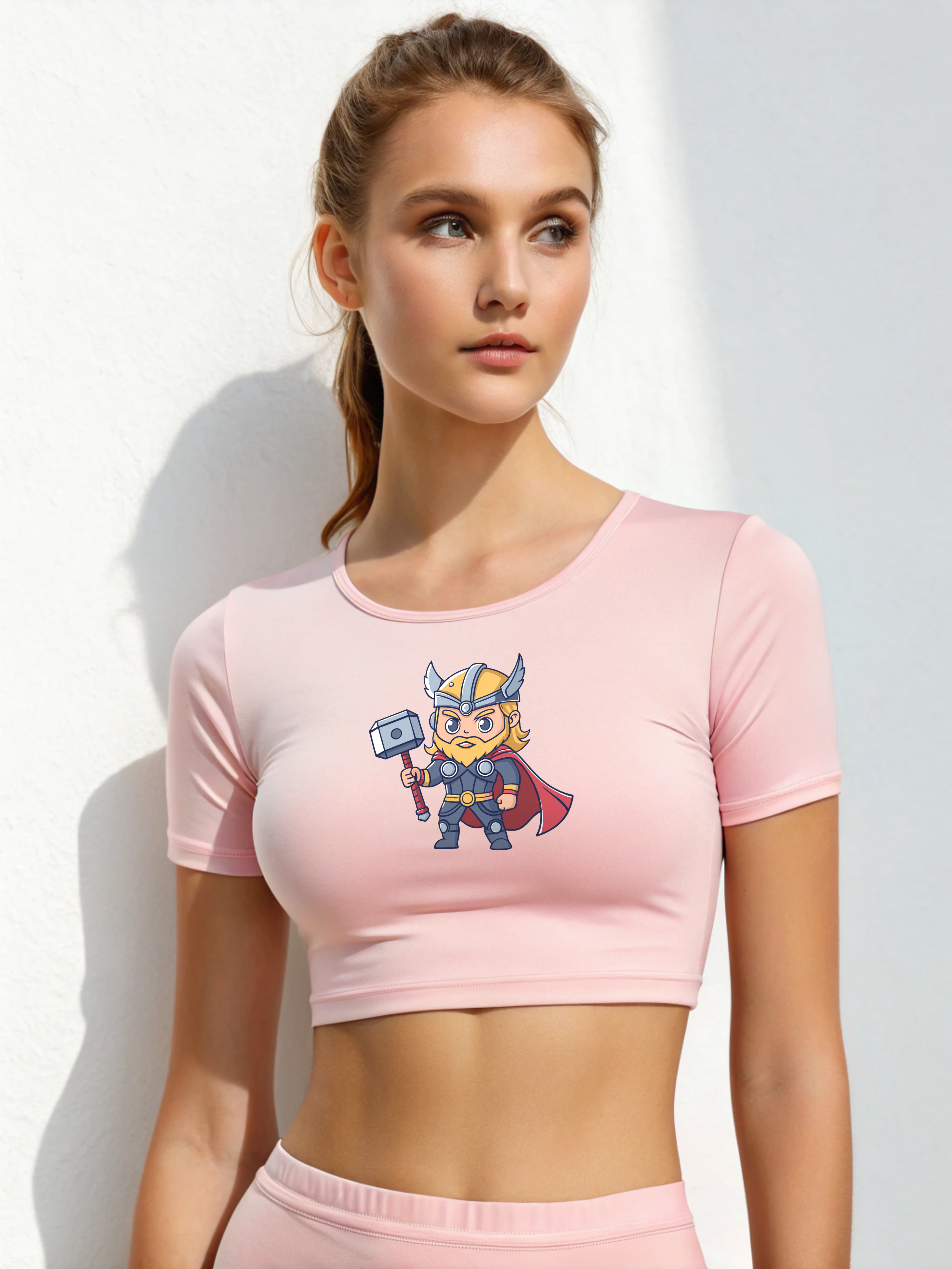 Lil’ Thunder: Baby Thor Women’s Crop Top