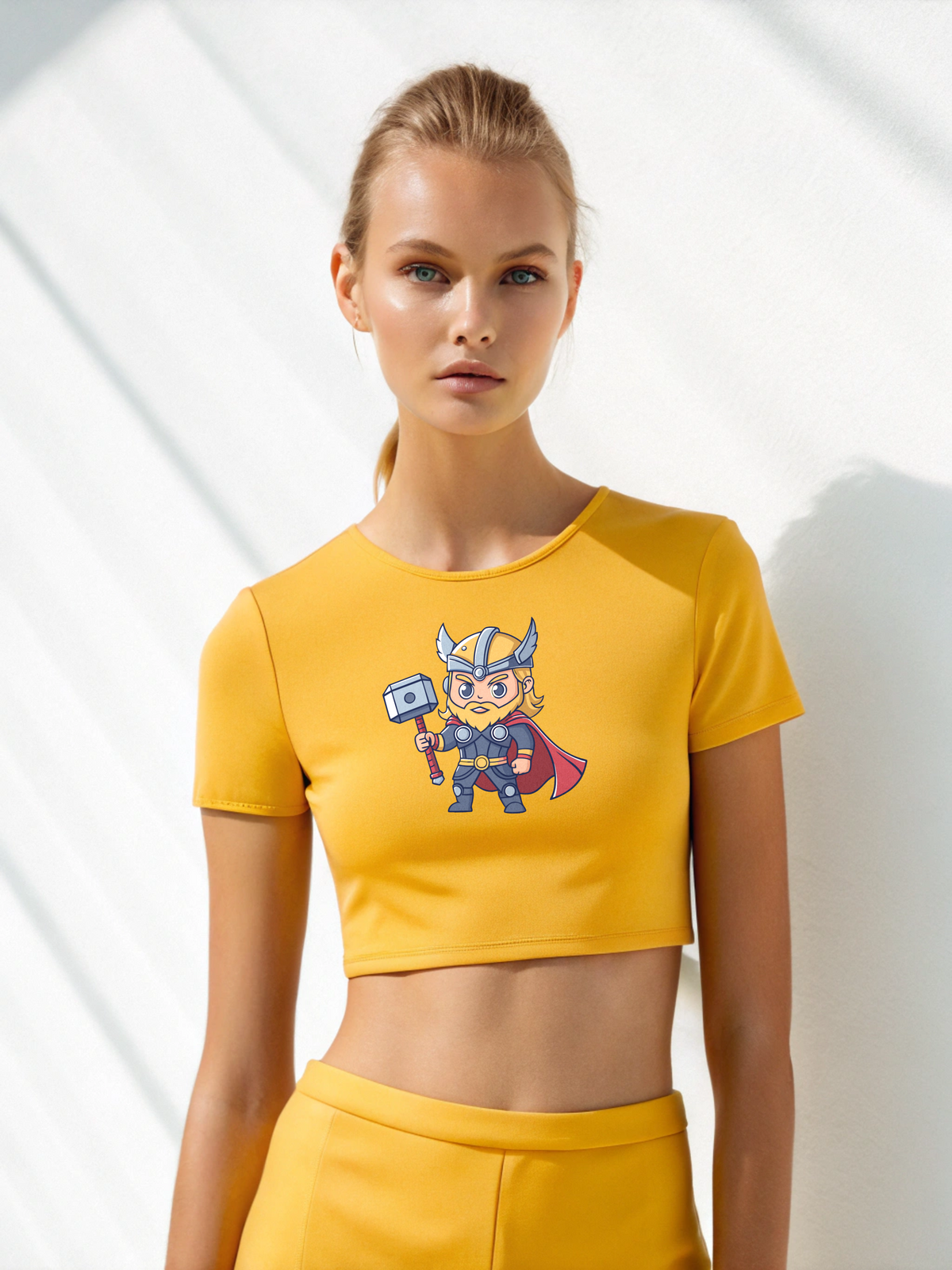Lil’ Thunder: Baby Thor Women’s Crop Top