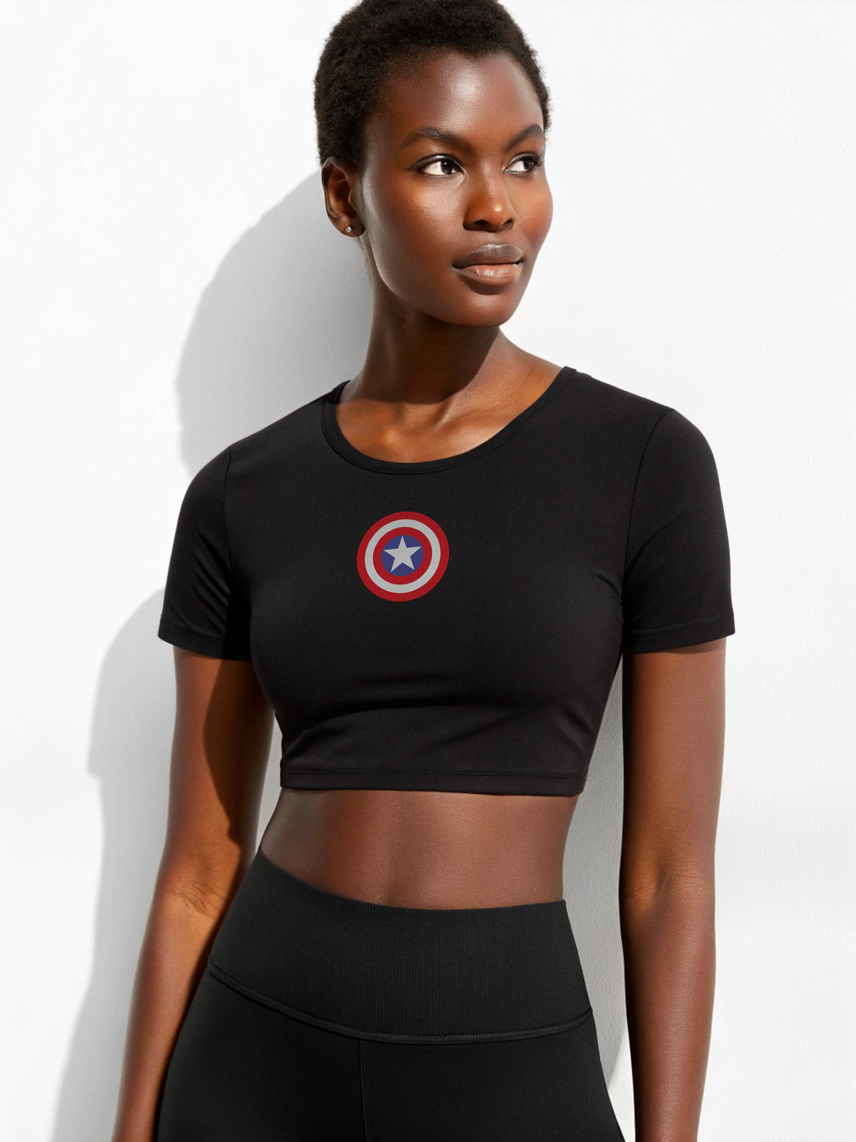 Star Power: Captain’s Logo Women’s Crop Top
