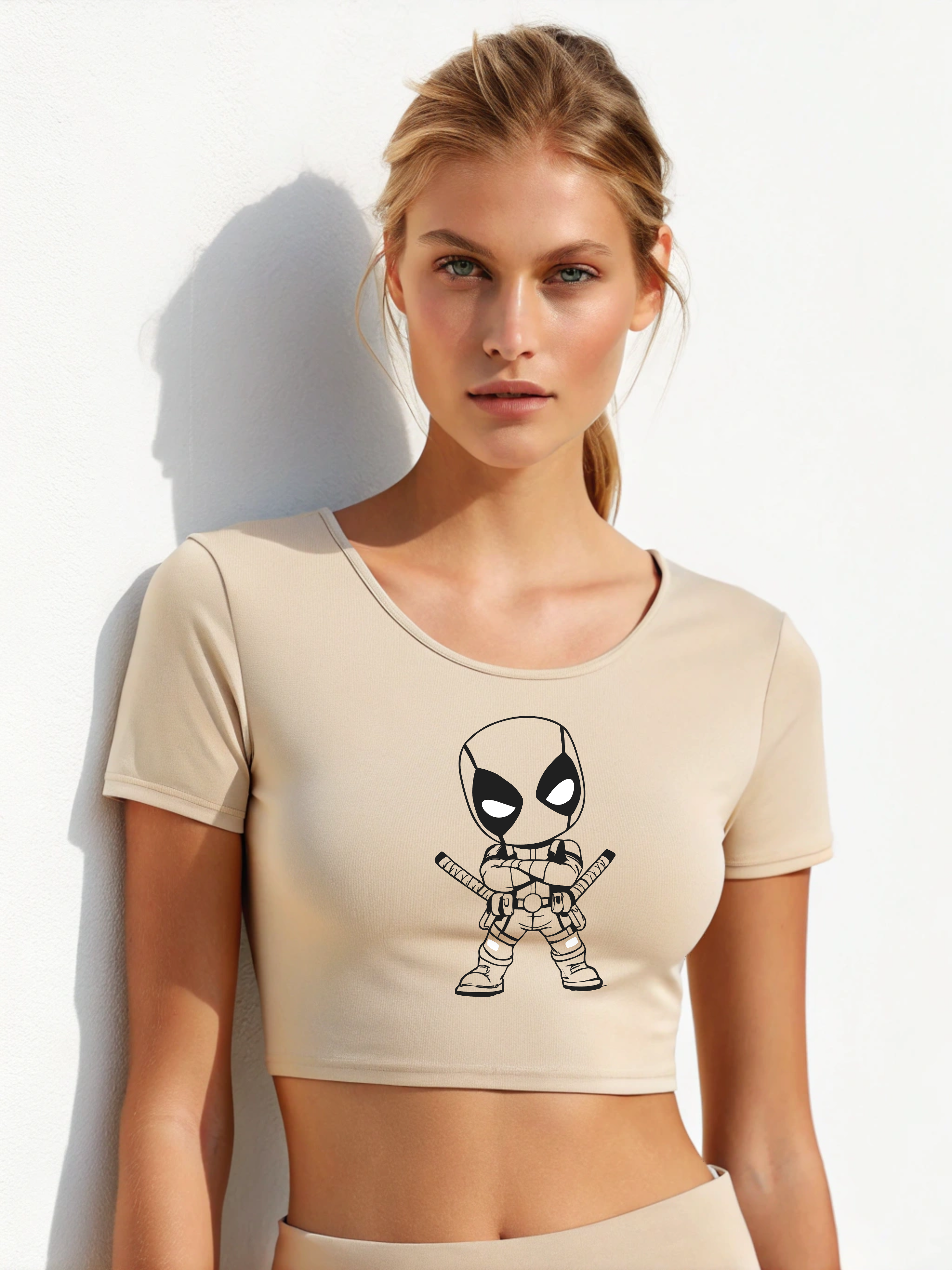 Tiny Merc: Baby Deadpool Women’s Crop Top