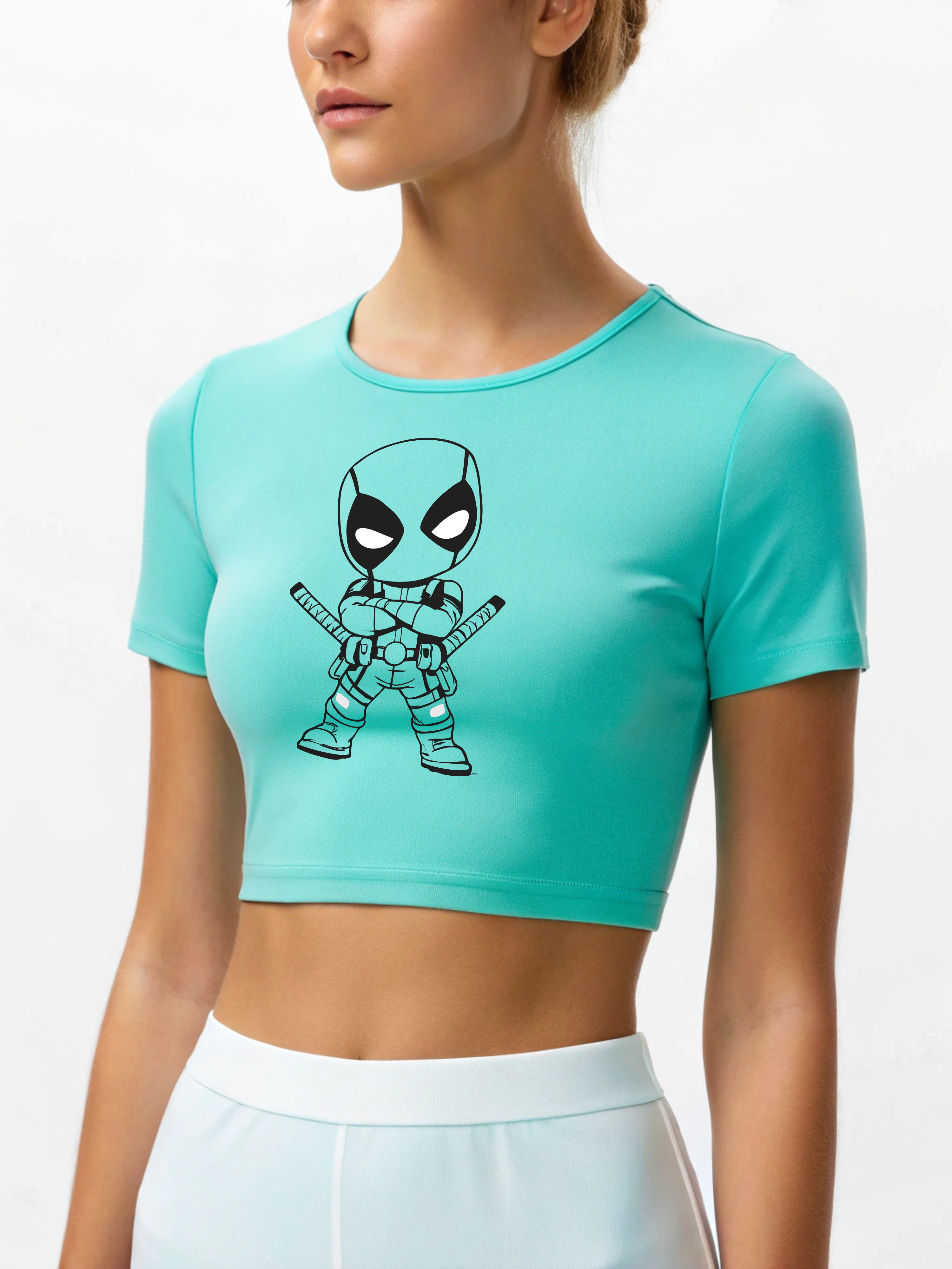 Tiny Merc: Baby Deadpool Women’s Crop Top