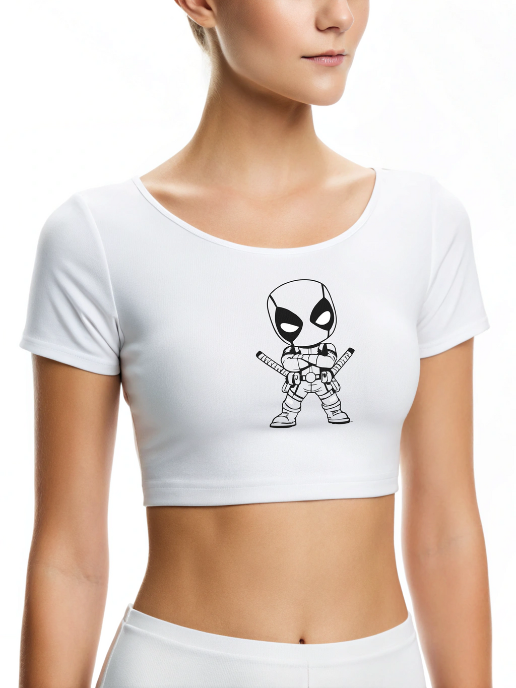 Tiny Merc: Baby Deadpool Women’s Crop Top