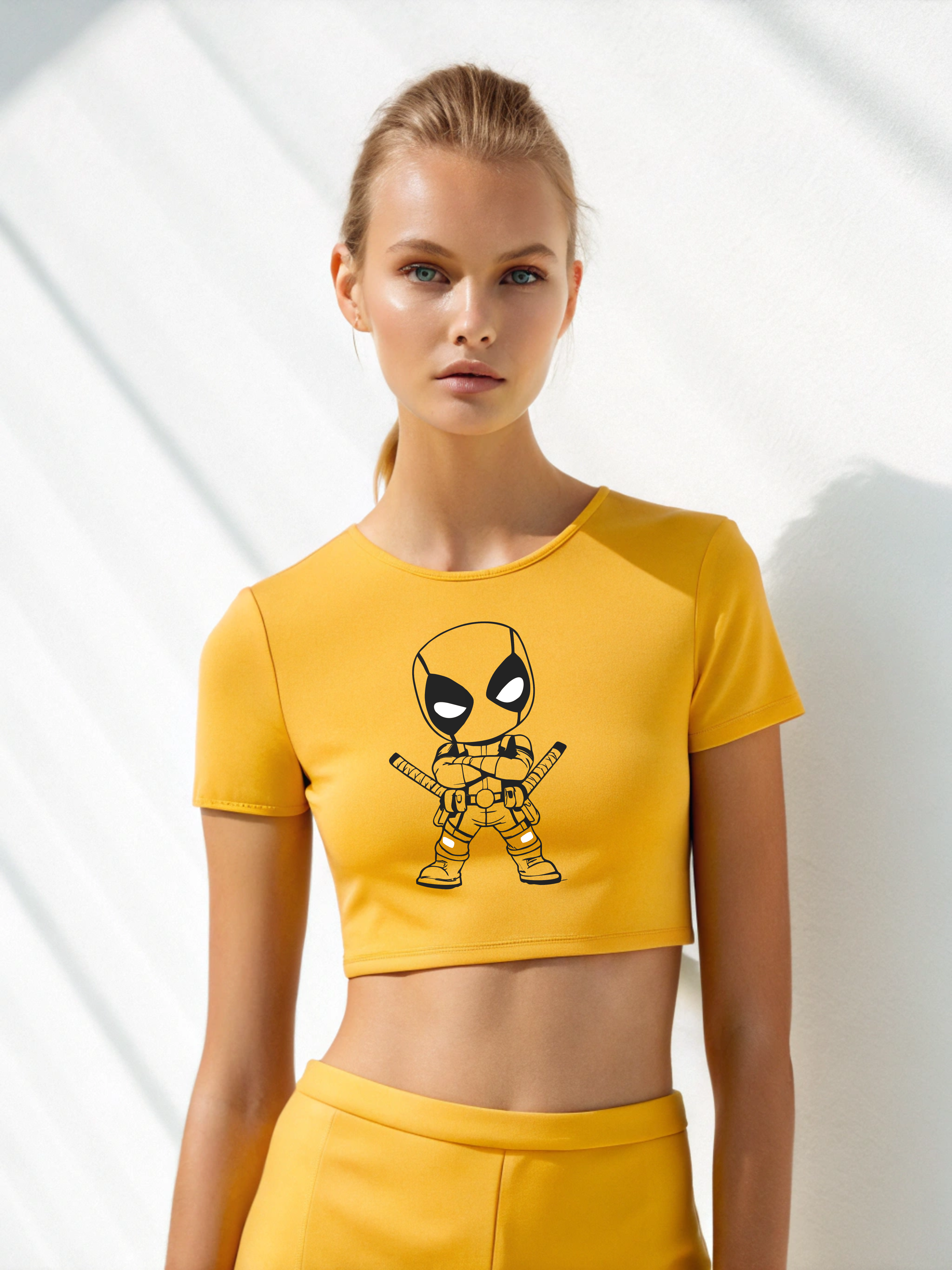 Tiny Merc: Baby Deadpool Women’s Crop Top