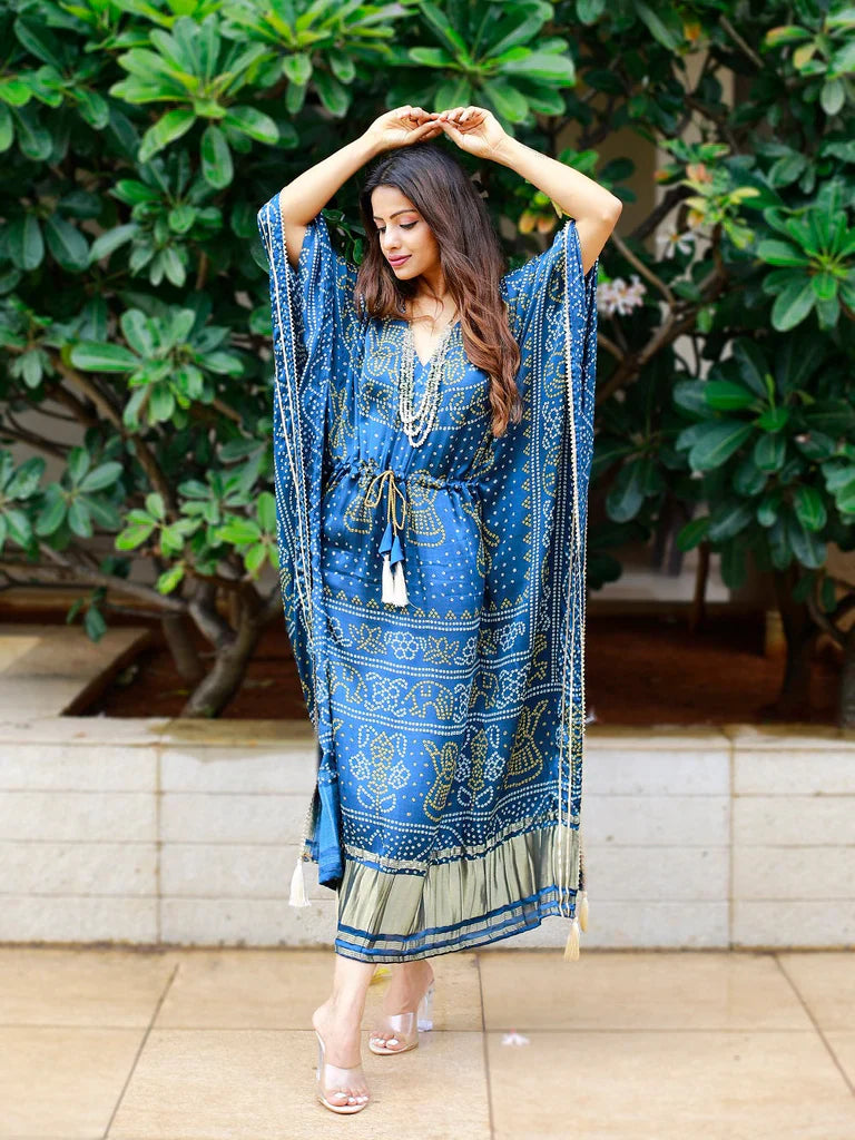 Indigo Dabu Kaftan