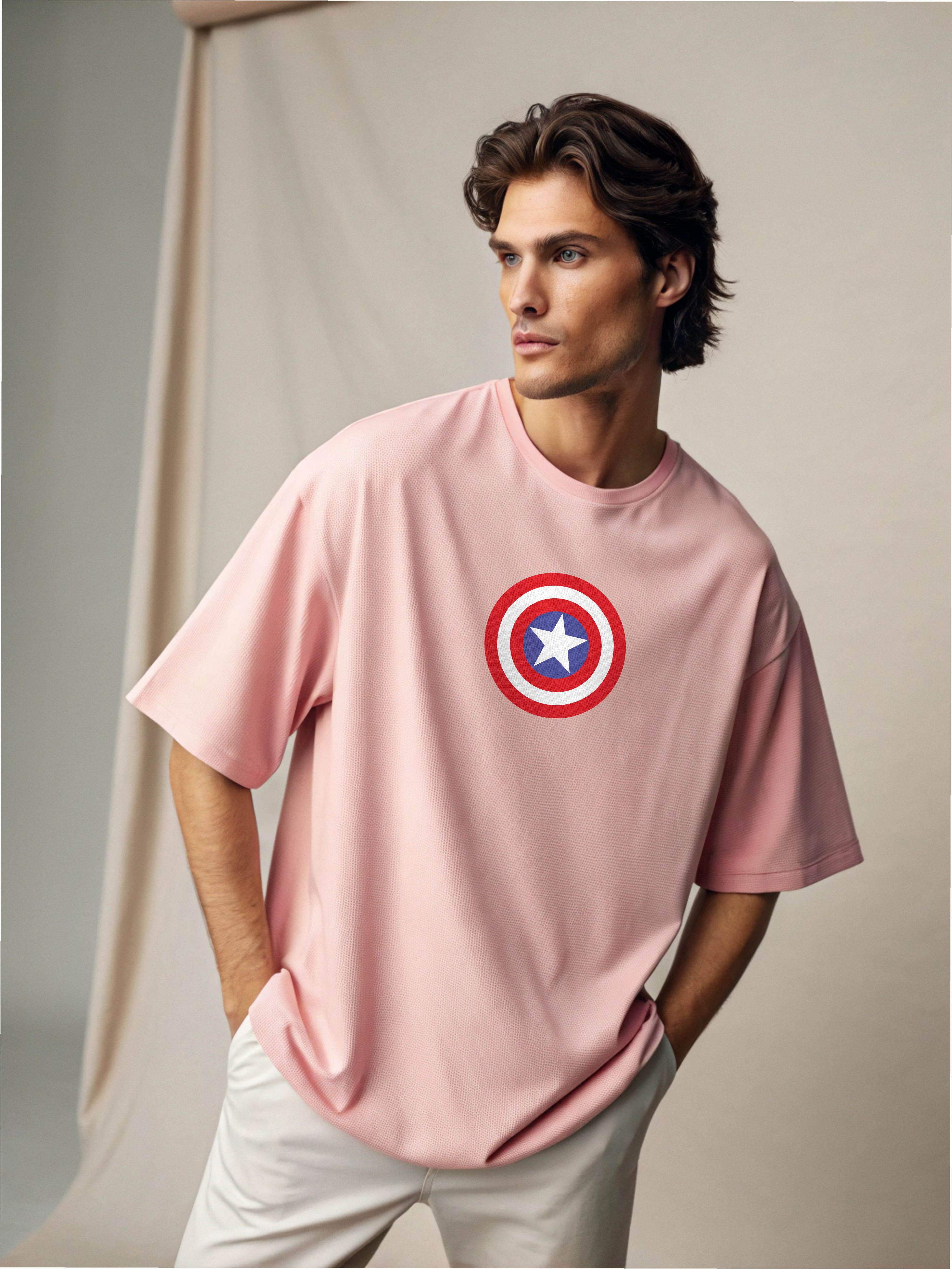 Shield of Valor Tee – Captain America’s Vibranium Oversized T-Shirt