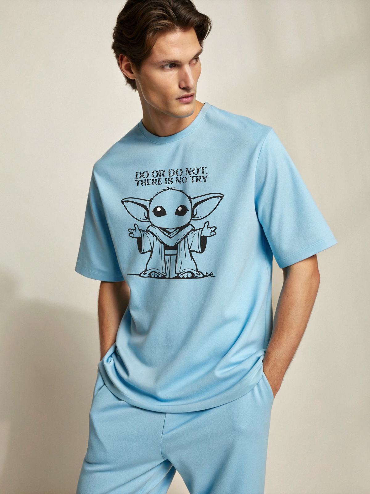 Yoda – Men’s Oversized Drop Shoulder Tee