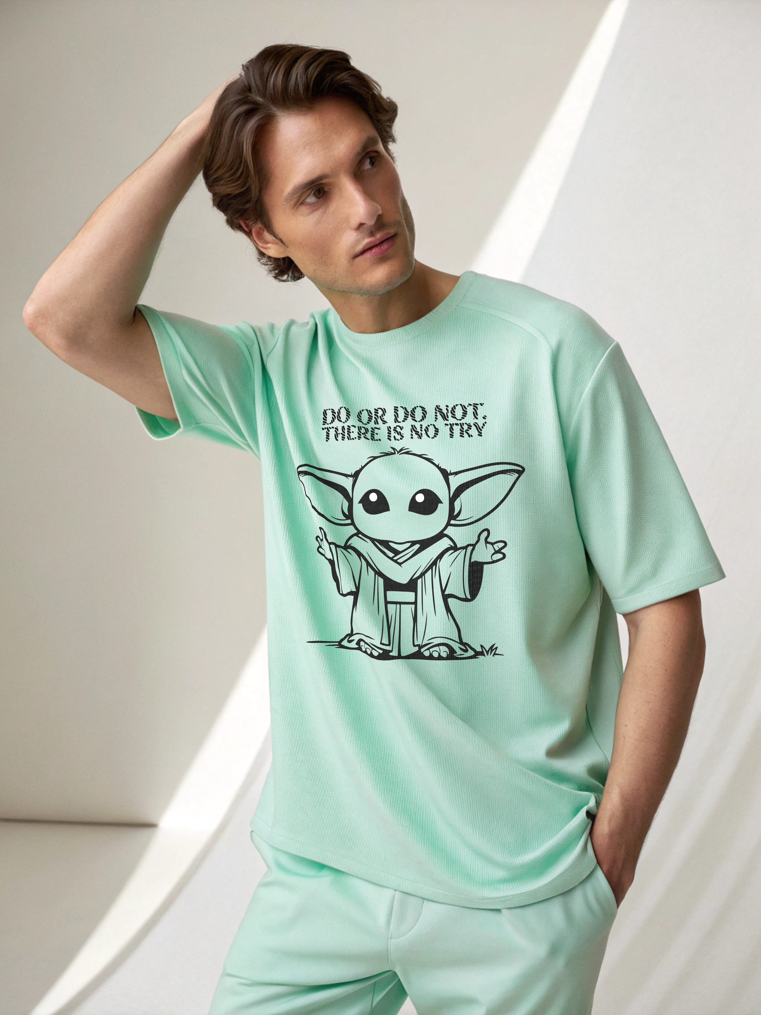 Yoda – Men’s Oversized Drop Shoulder Tee