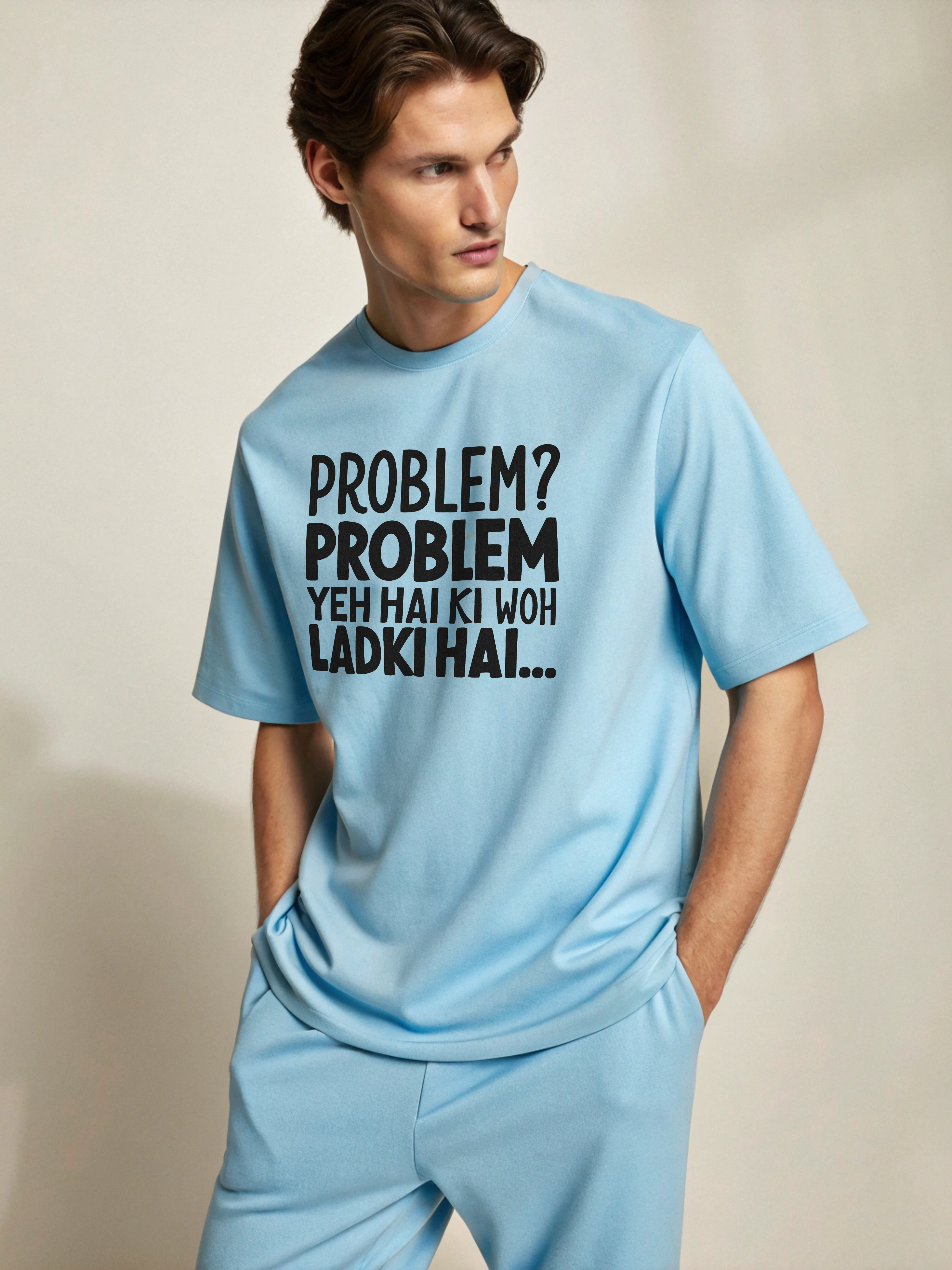 Problem Yeh Hai – Men’s Oversized Drop Shoulder Tee
