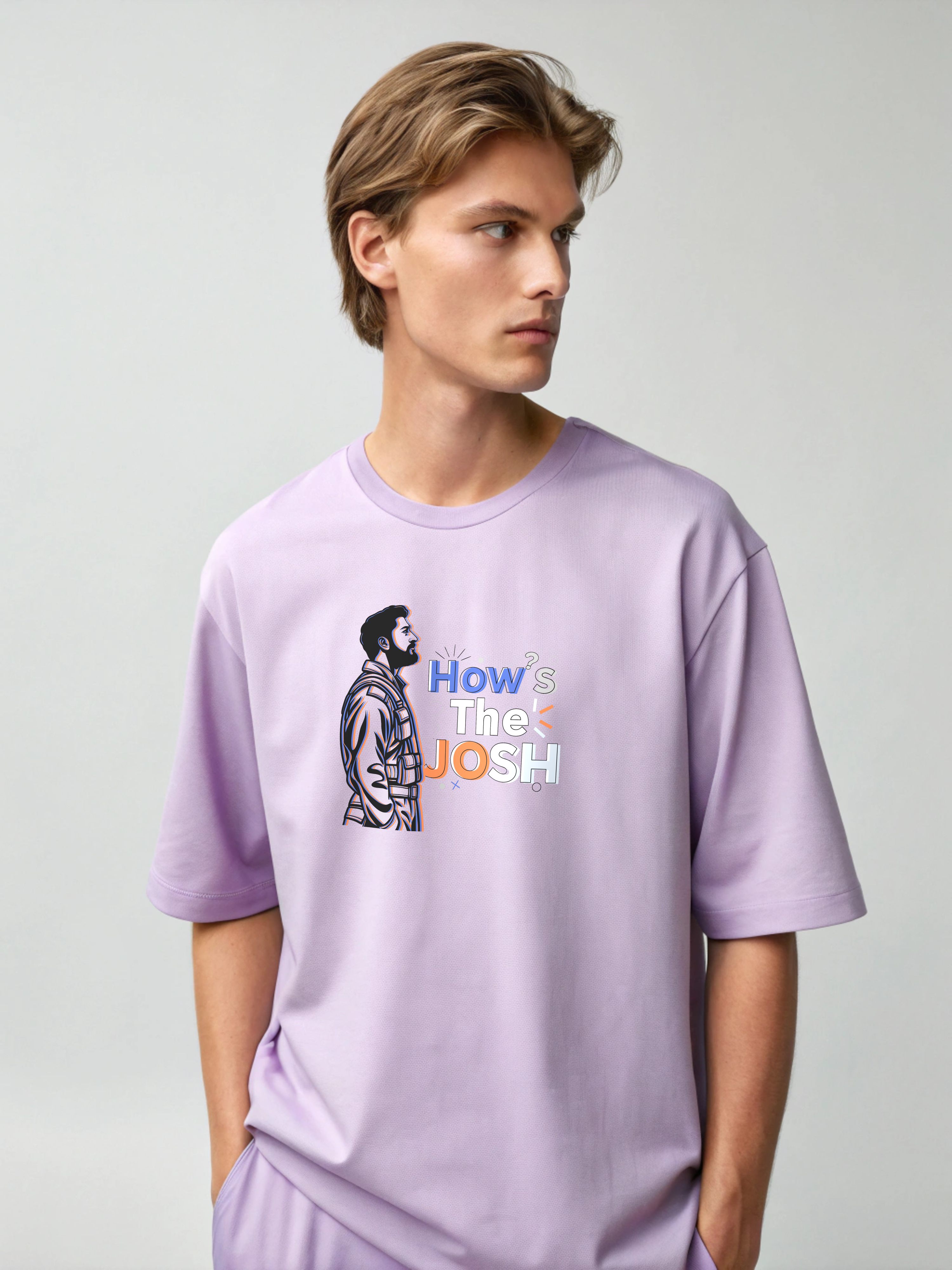 How’s The Josh – Men’s Oversized Drop Shoulder Tee