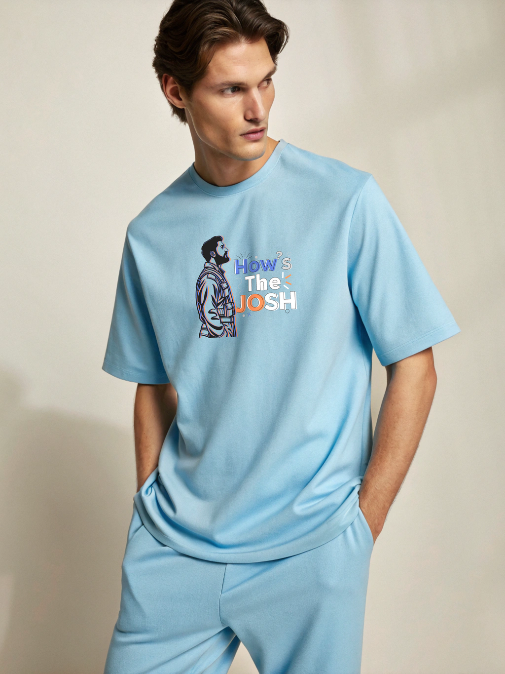 How’s The Josh – Men’s Oversized Drop Shoulder Tee