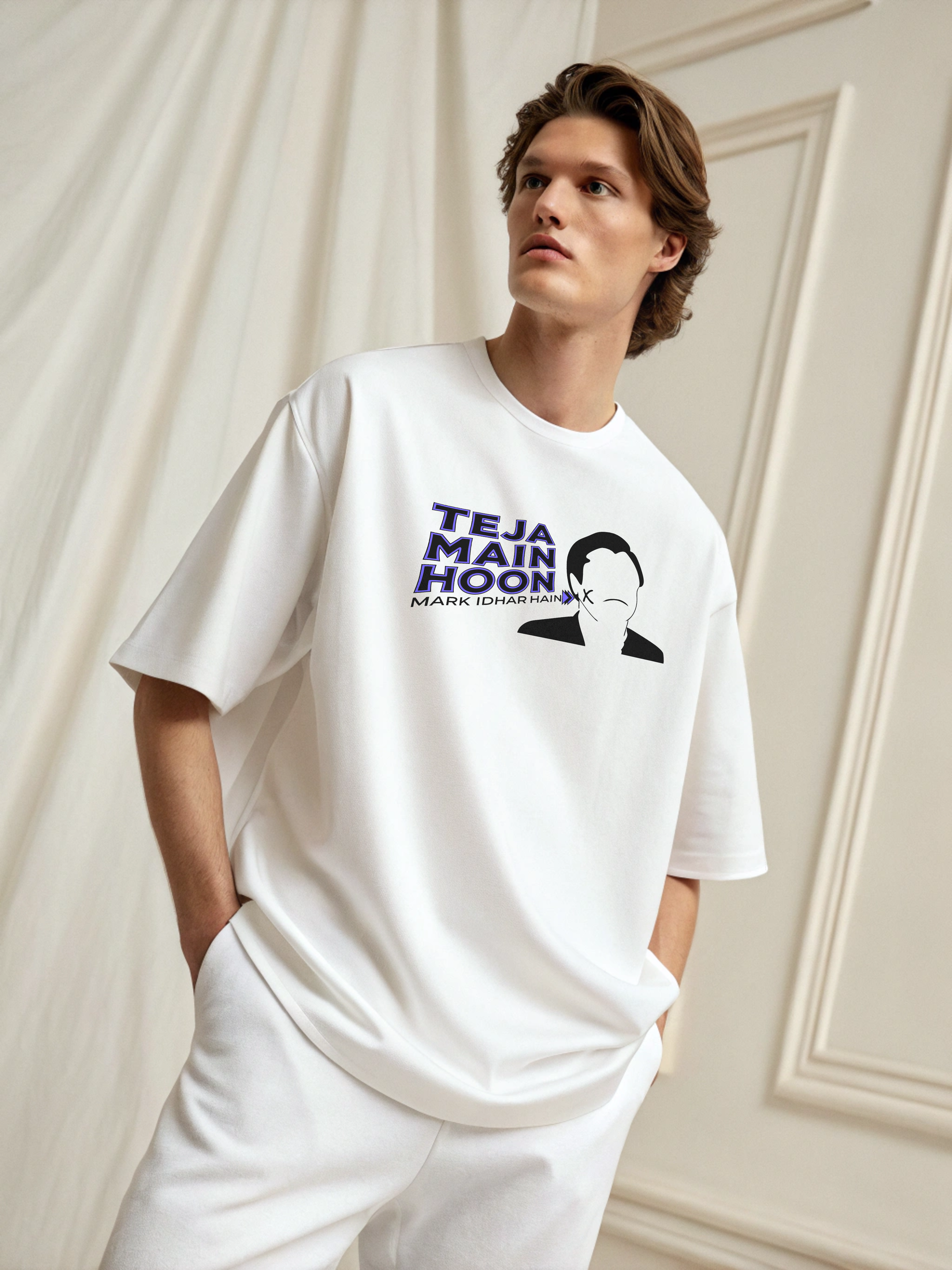 Teja Main Hoon – Men’s Oversized Drop Shoulder Tee