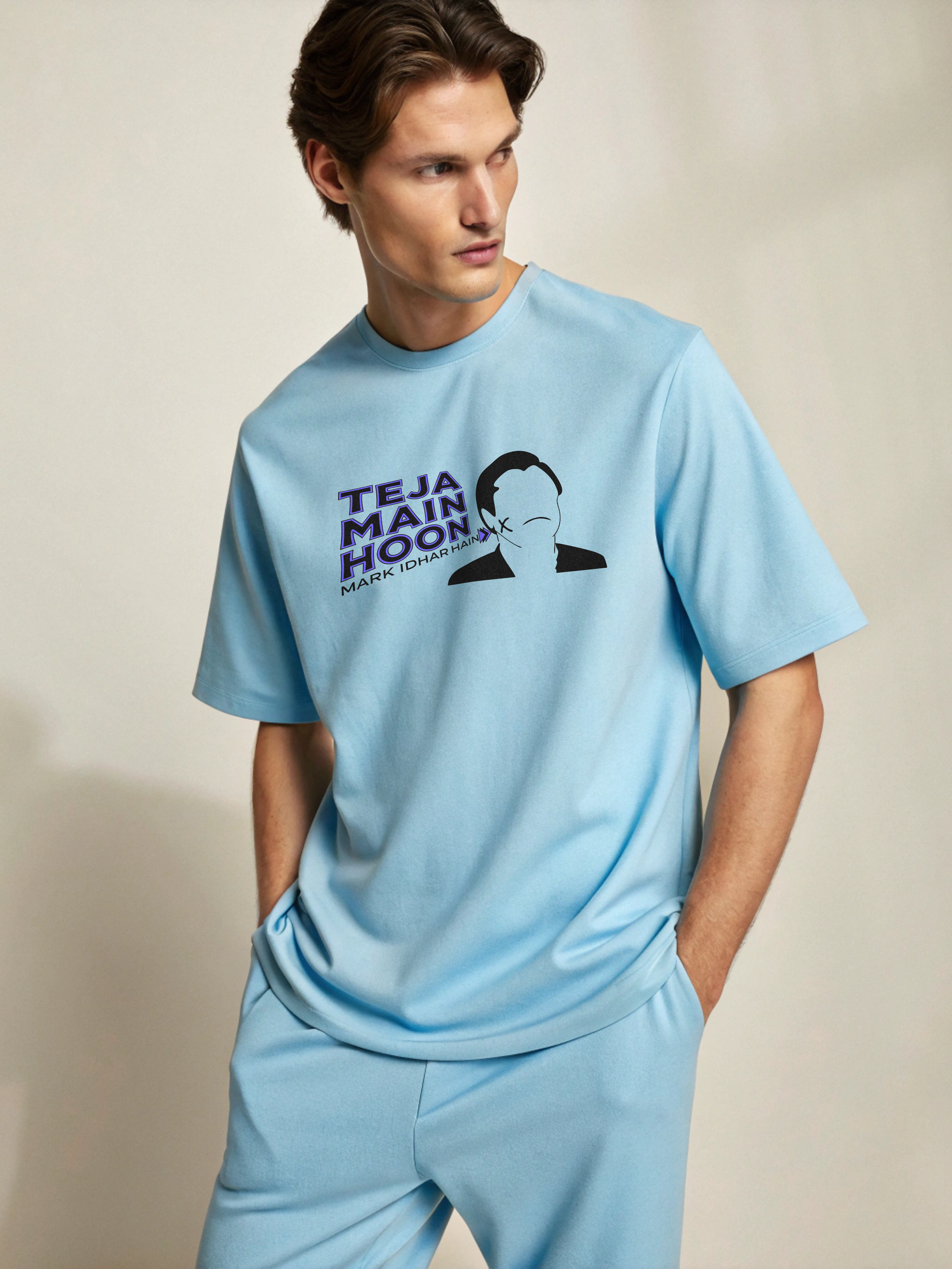 Teja Main Hoon – Men’s Oversized Drop Shoulder Tee