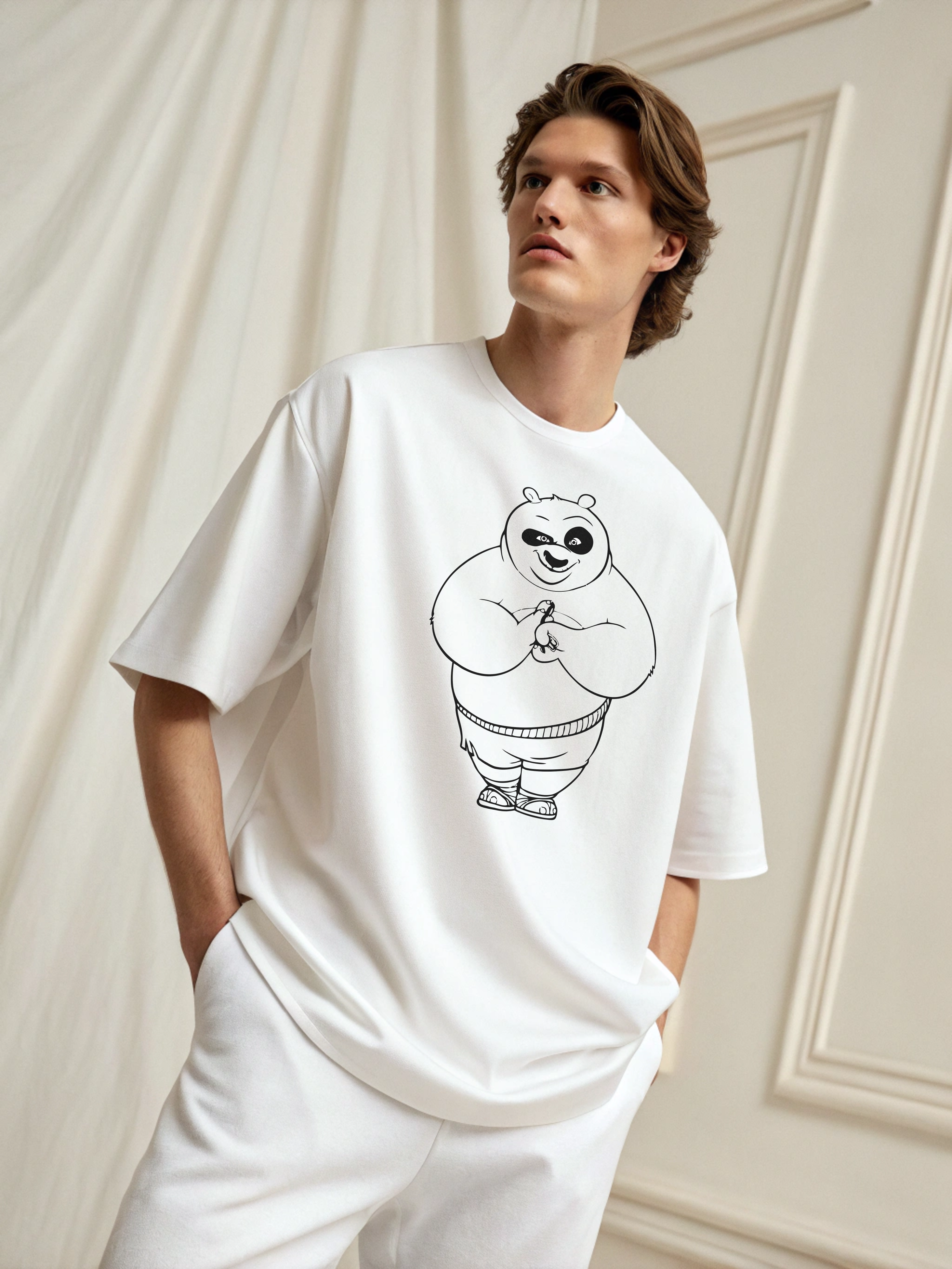 Kung Fu Panda – Men’s Oversized Drop Shoulder Tee