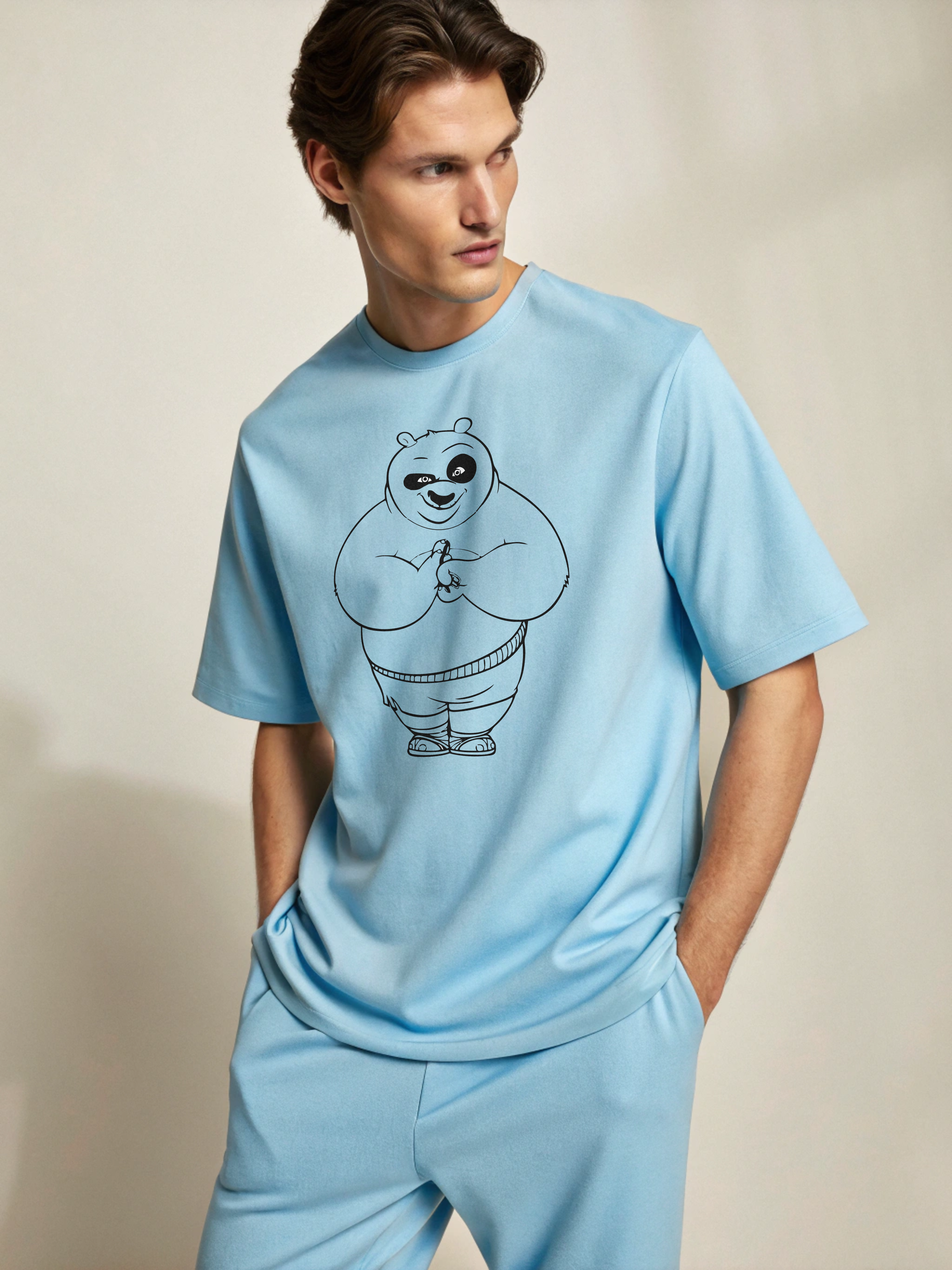 Kung Fu Panda – Men’s Oversized Drop Shoulder Tee
