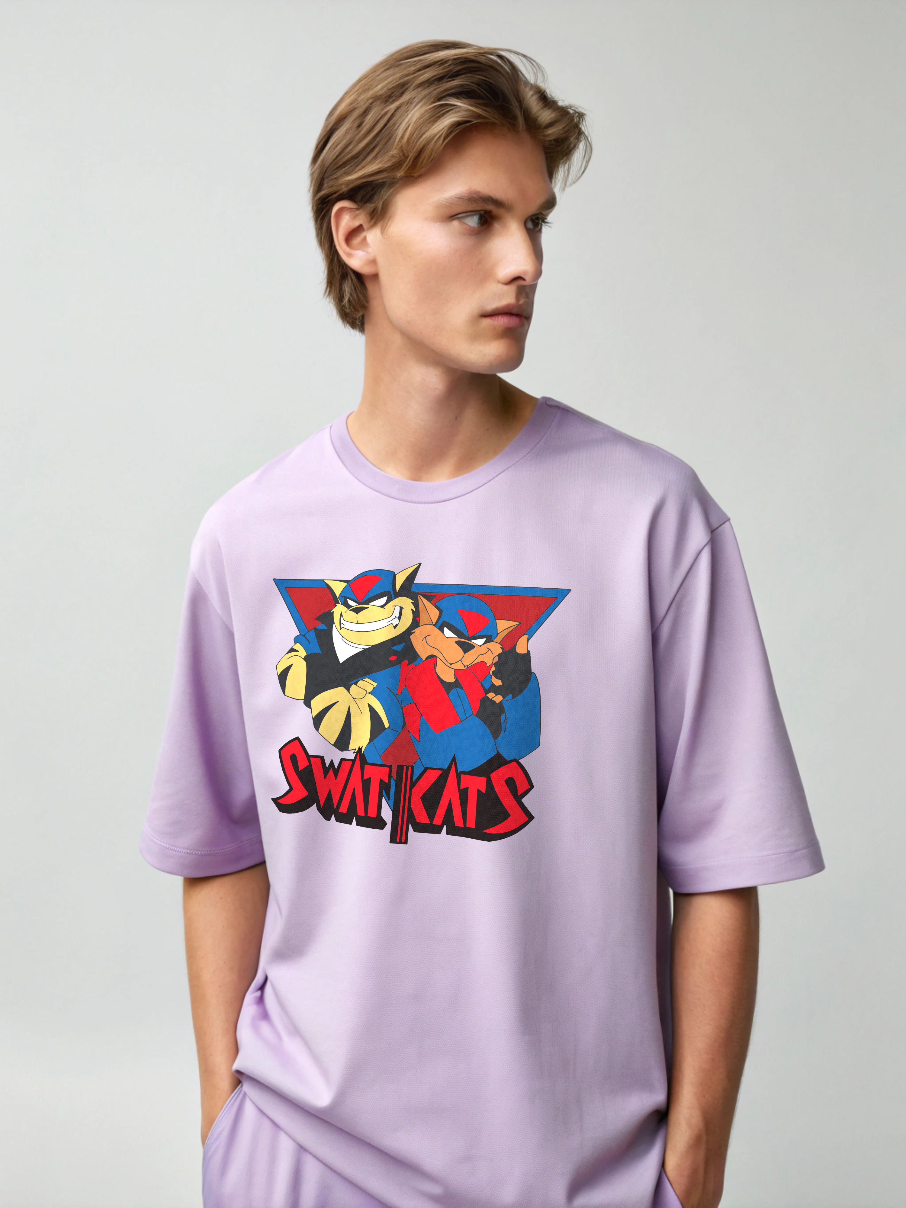 Swat Kats – Men’s Oversized Drop Shoulder Tee